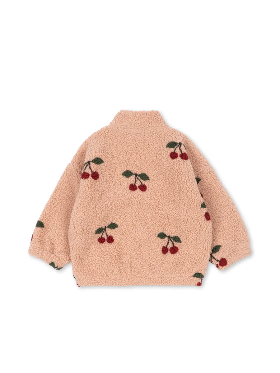 Teddy fleece jakke fra Konges Sløjd - Grande cerise blush