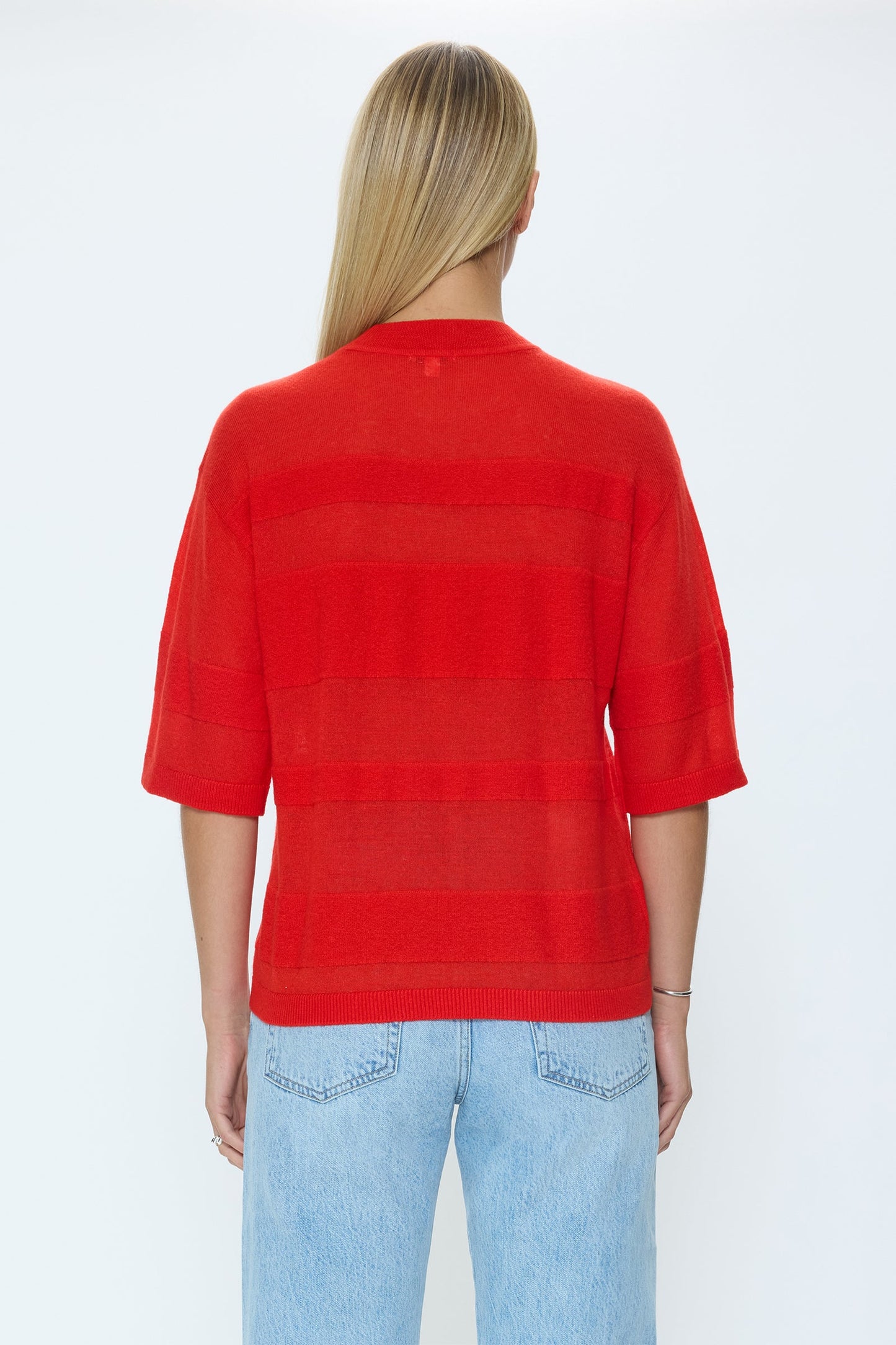 Allostudios Tarra Featherweight Sweater Tee - Kirsebærrød