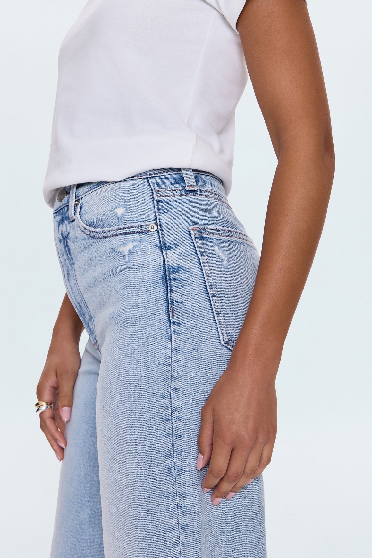 Allostudios – Petite Lana Højtaljede Ultra Wide Leg Jeans - Vintage Blå