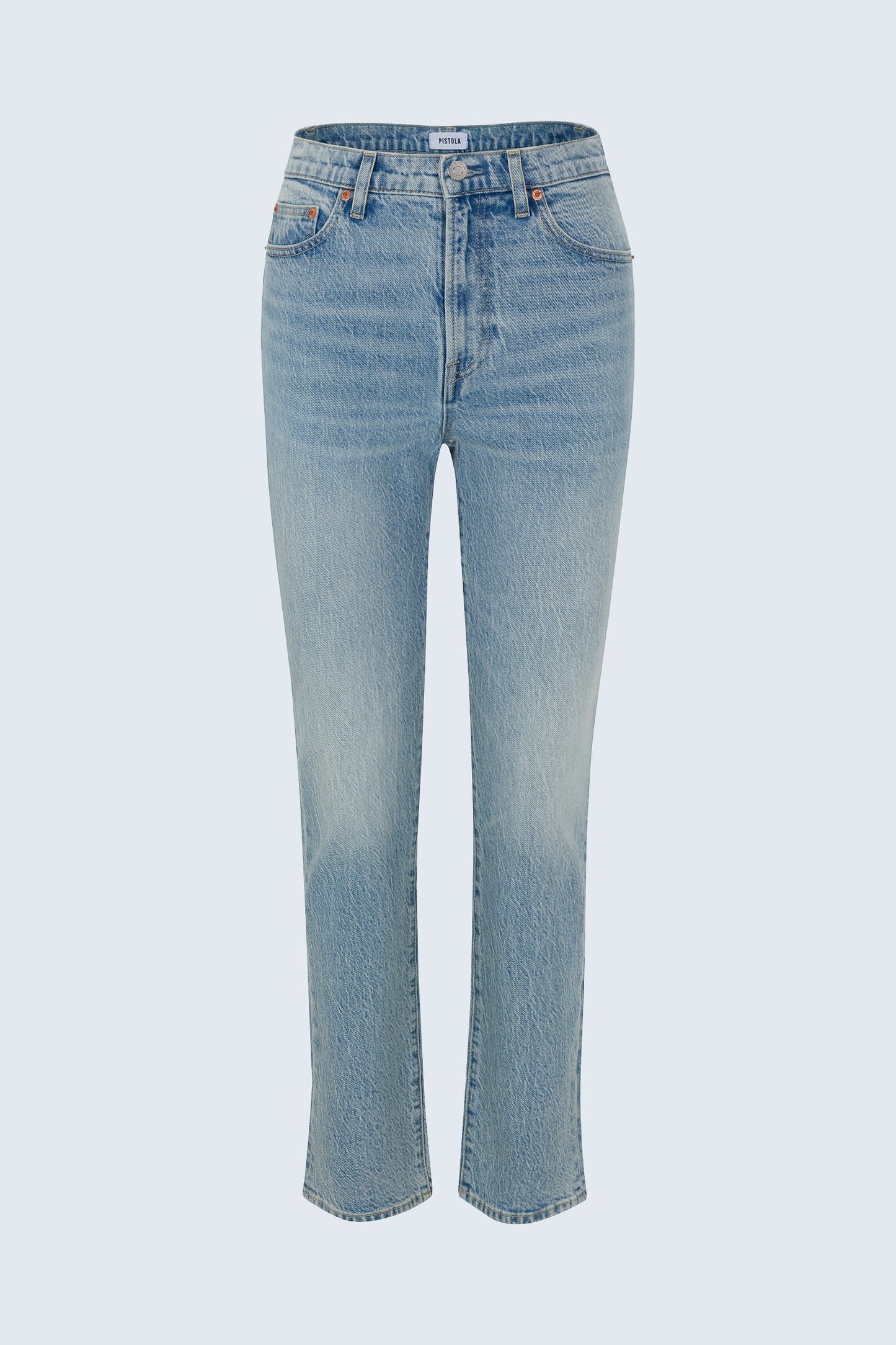 Allostudios – Bri Højtaljede Slim Straight Jeans - Lys Blå