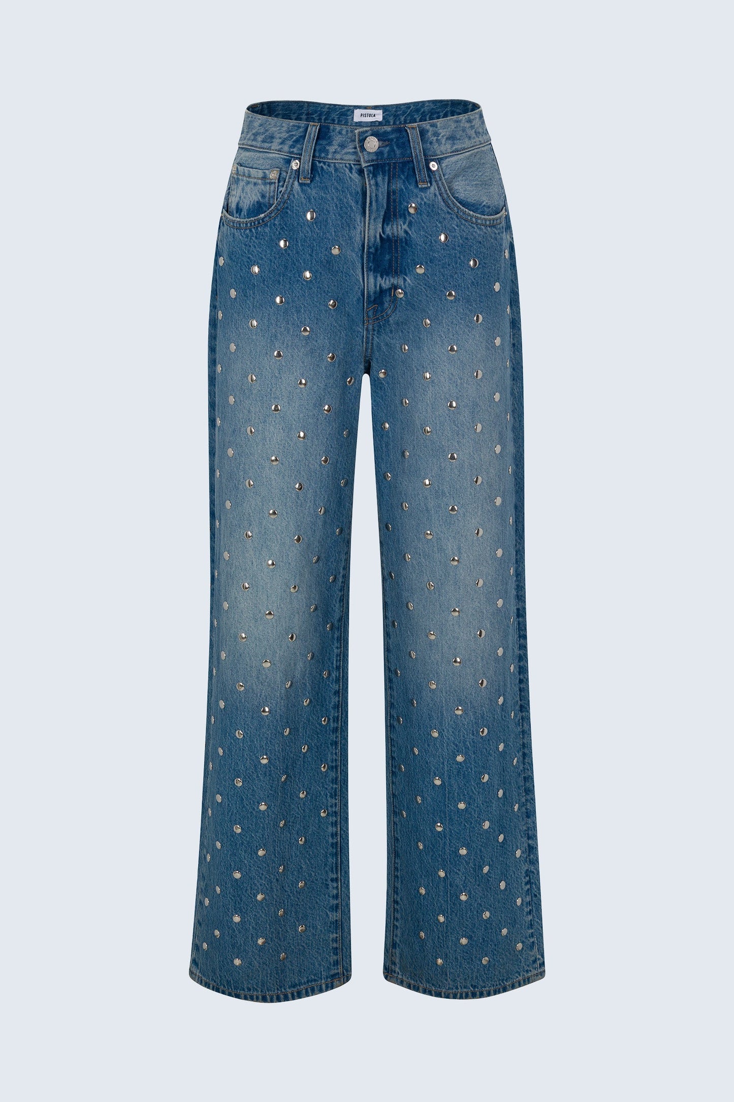 Allostudios – Hendrix Højtaljede Baggy Jeans - Mørk Blå