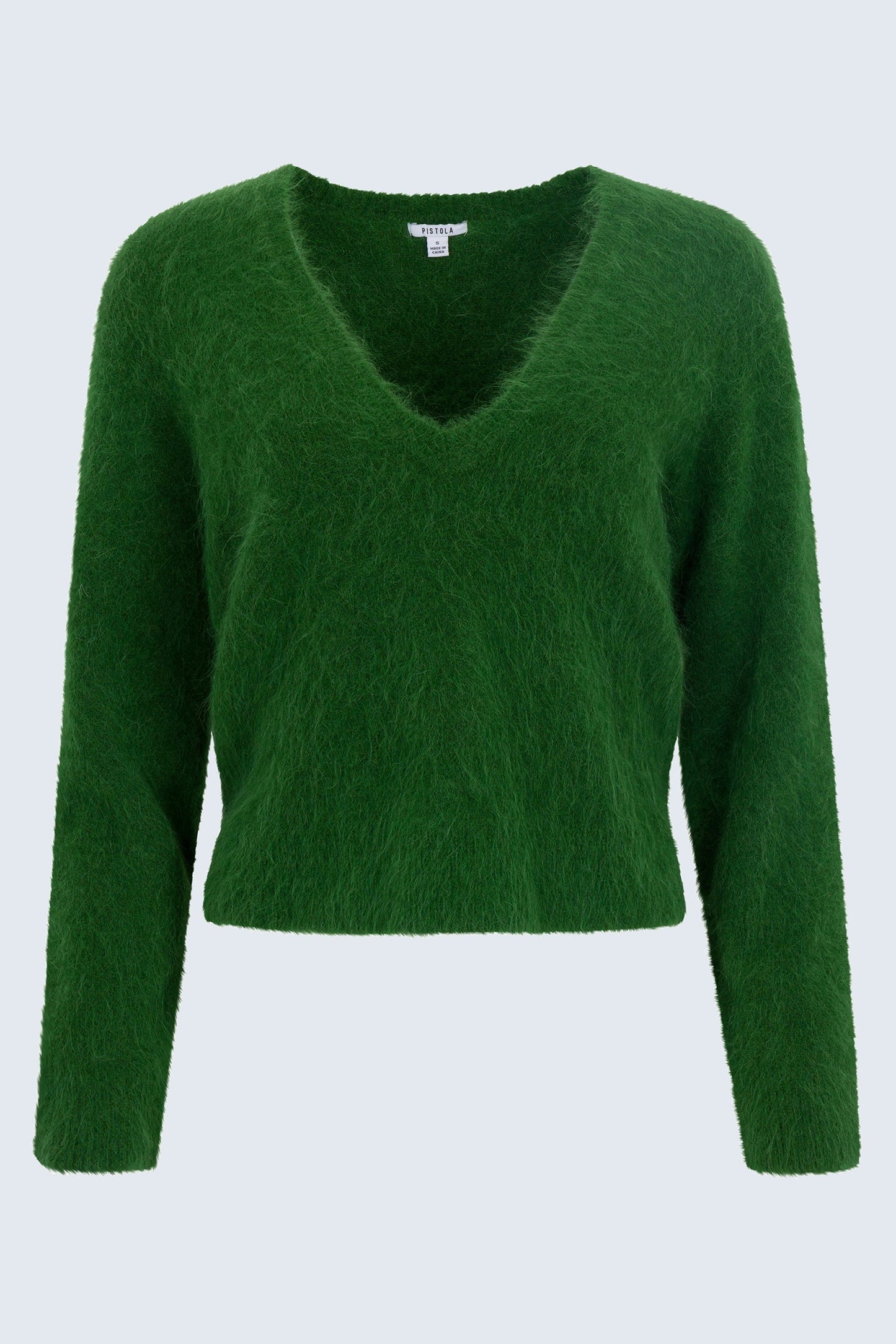 Allostudios – Kit V-Hals Langærmet Pullover Sweater - Wintergreen
