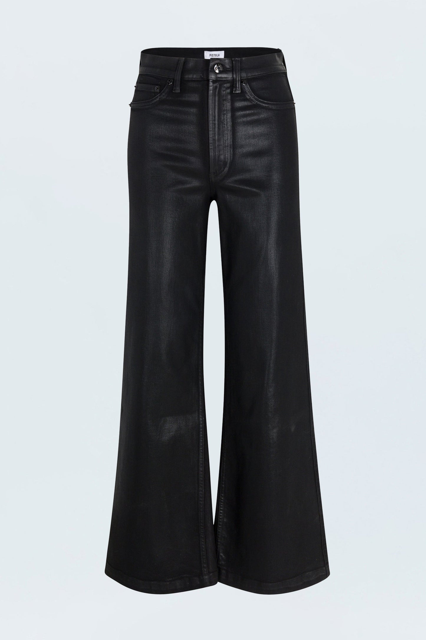 Allostudios – Lana Højtaljede Ultra Wide Jeans - Coated Sort