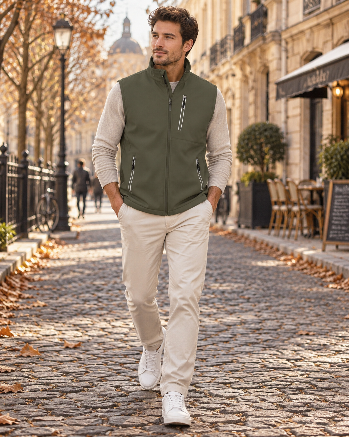 Harlan Vest Softshell til Mænd - Let, Vindtæt, Extensible & Lommer med Lynlås