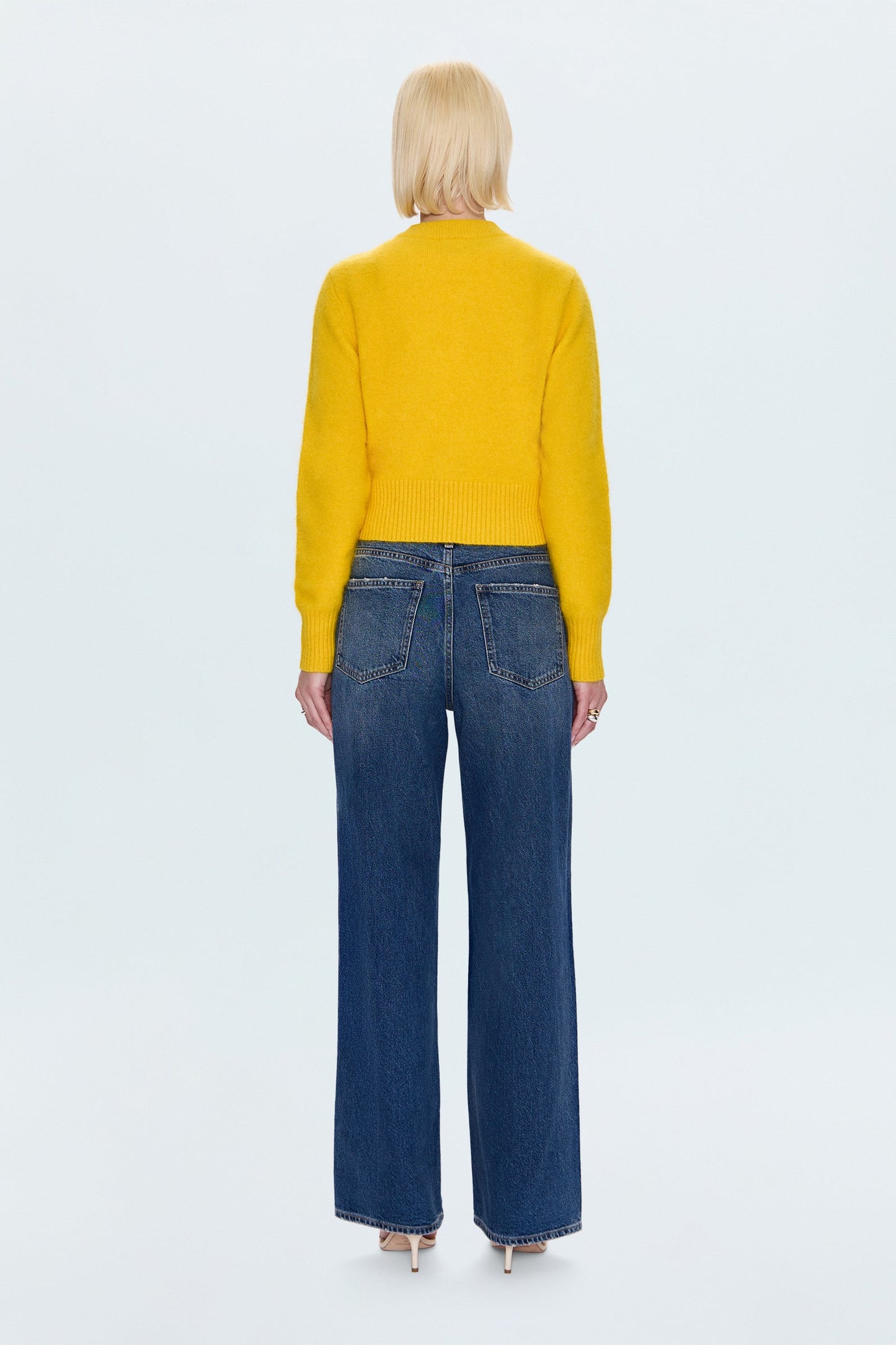 Allostudios – Hendrix Højtaljede Baggy Jeans - Vintage Mellemblå Denim