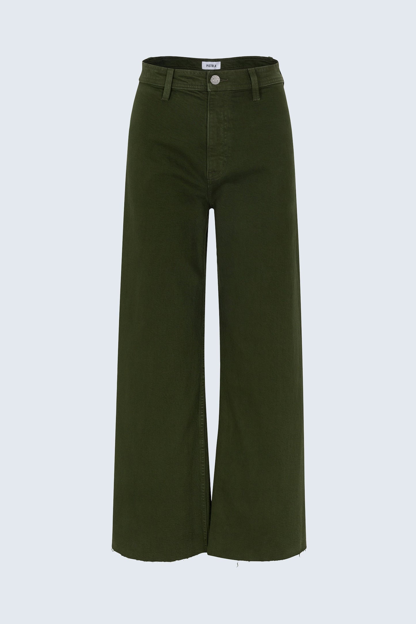 Allostudios – Penny Højtaljede Wide Leg Jeans - Mørk Oliven