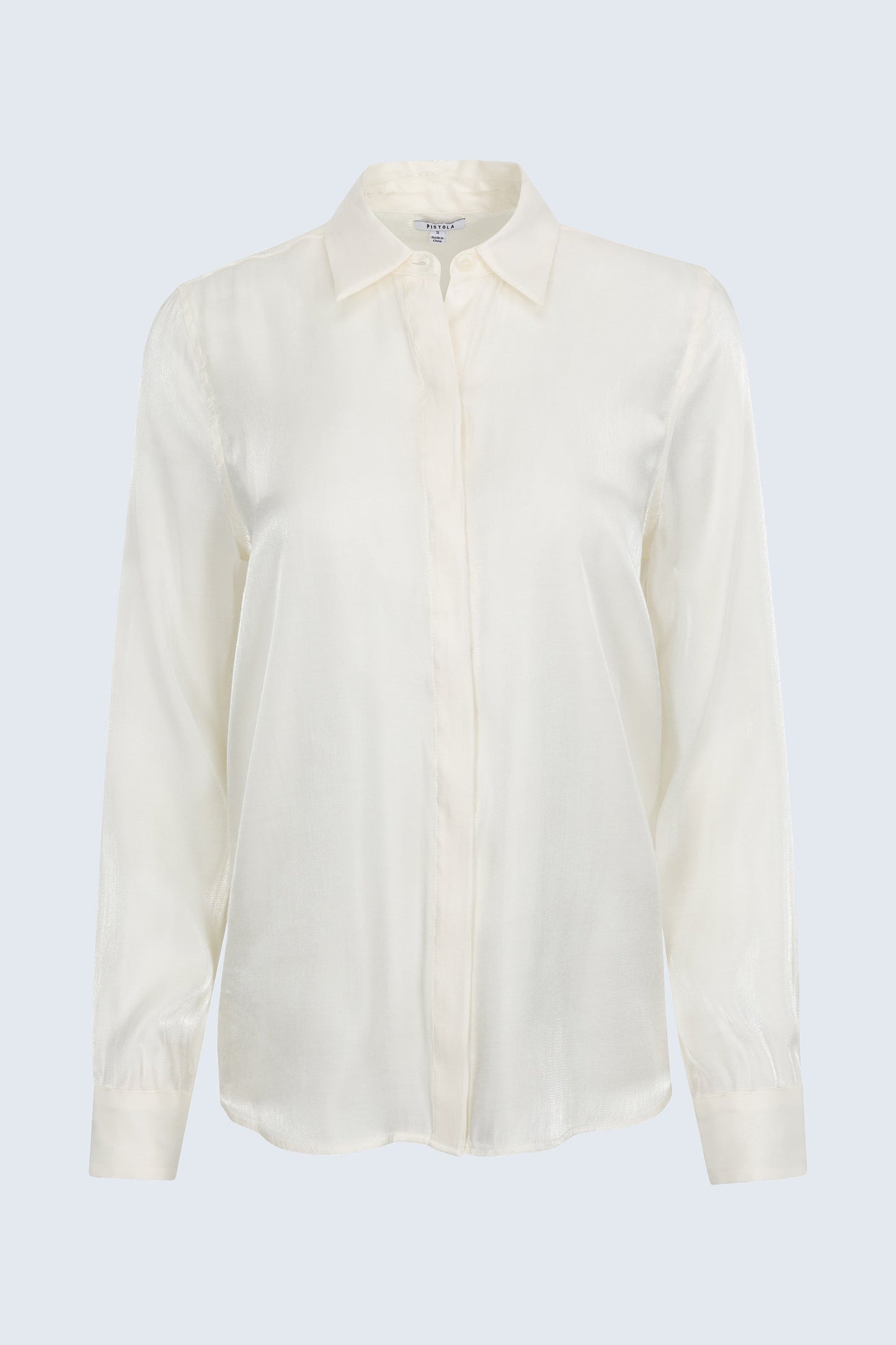 Allostudios – Tilda Langærmet Button-Up Skjorte - Off White