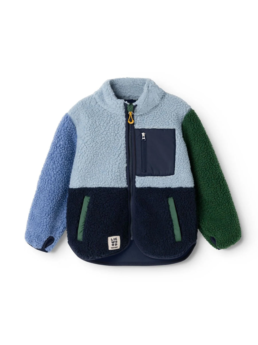 Fleece jakke fra Liewood - Classic navy multi mix