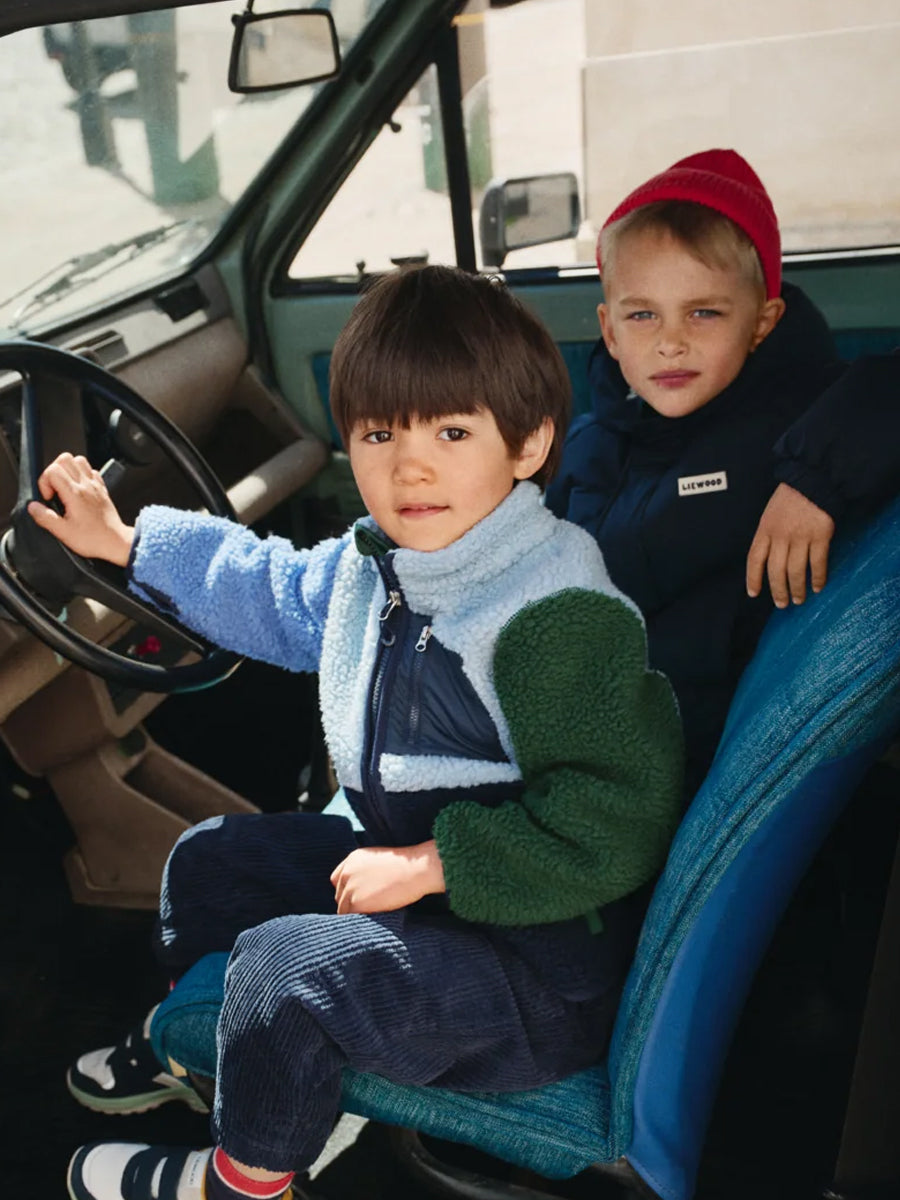 Fleece jakke fra Liewood - Classic navy multi mix