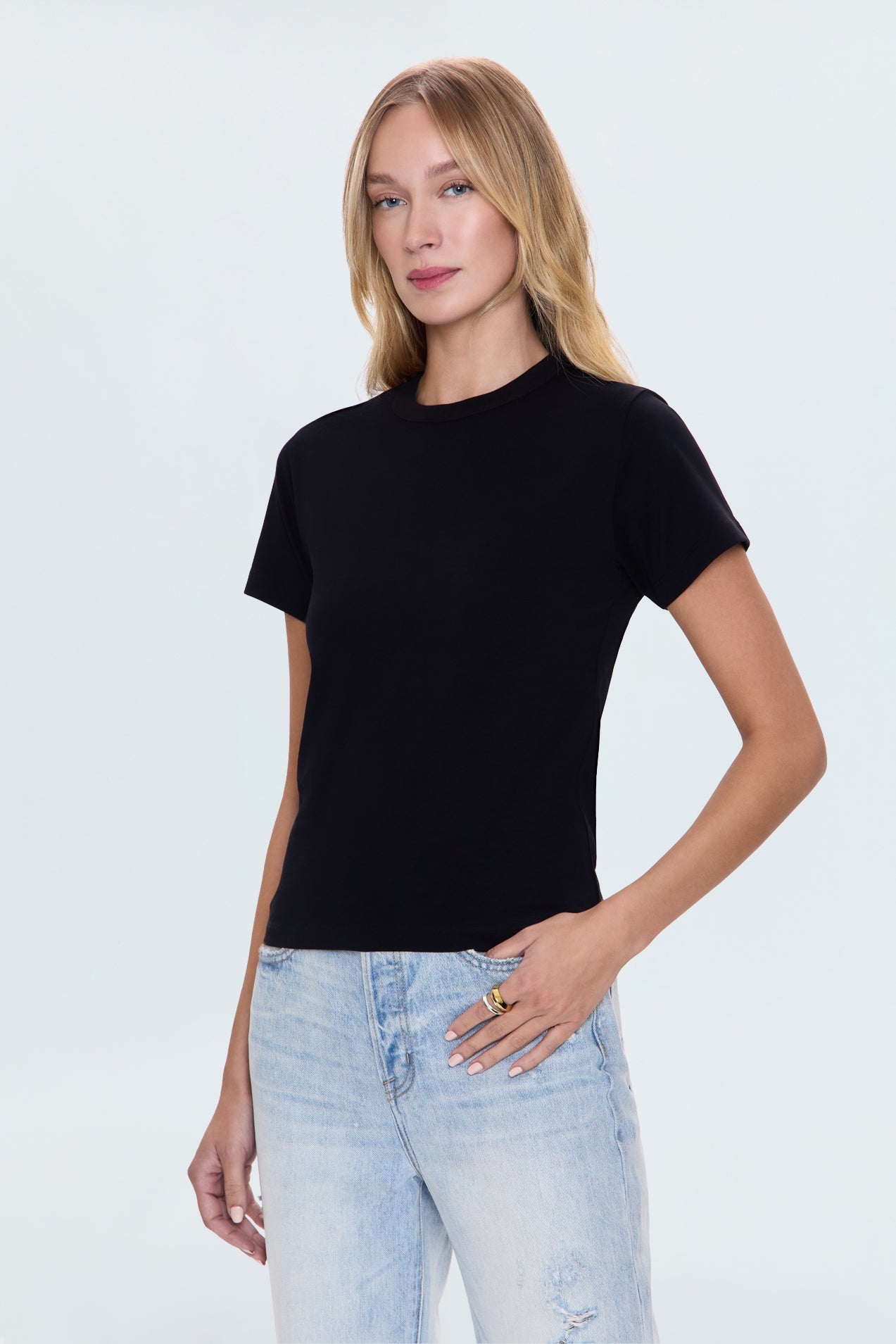 Allostudios – Alba Baby Tee - Sort