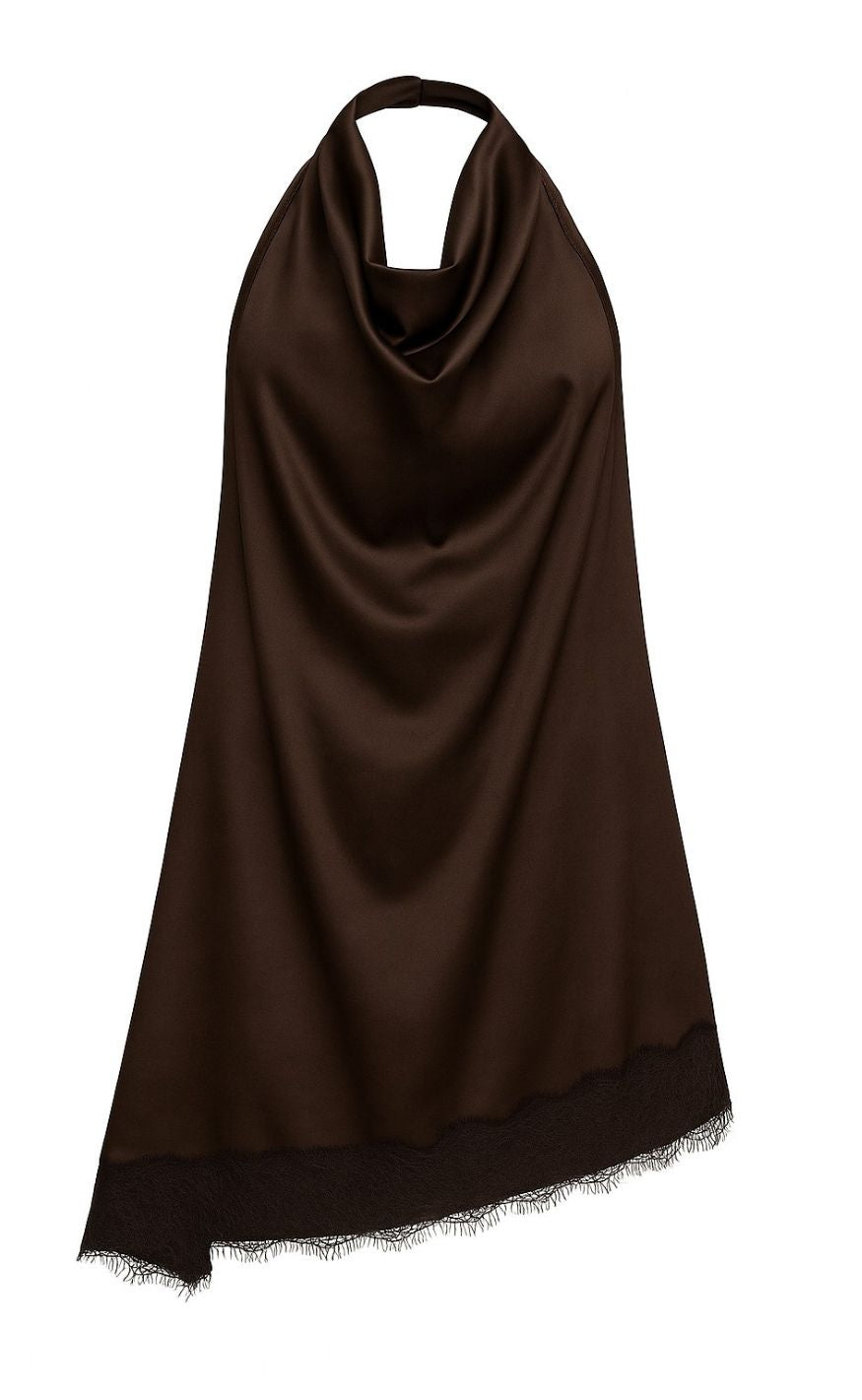 A-View Kjole - Katti Asymetric - Dark Brown - allostudios