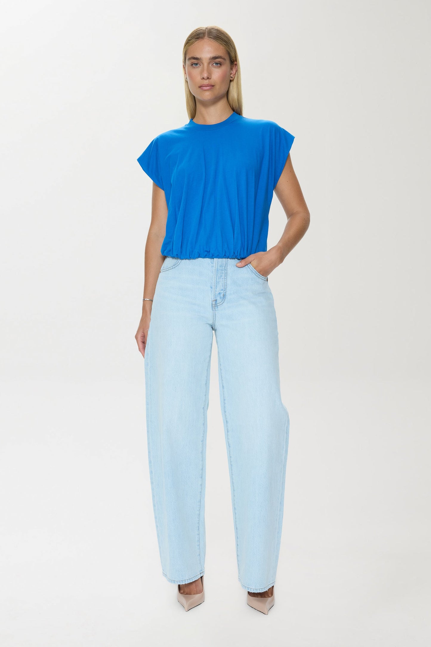 Allostudios Millie Bubble Tee - Skumringsblå