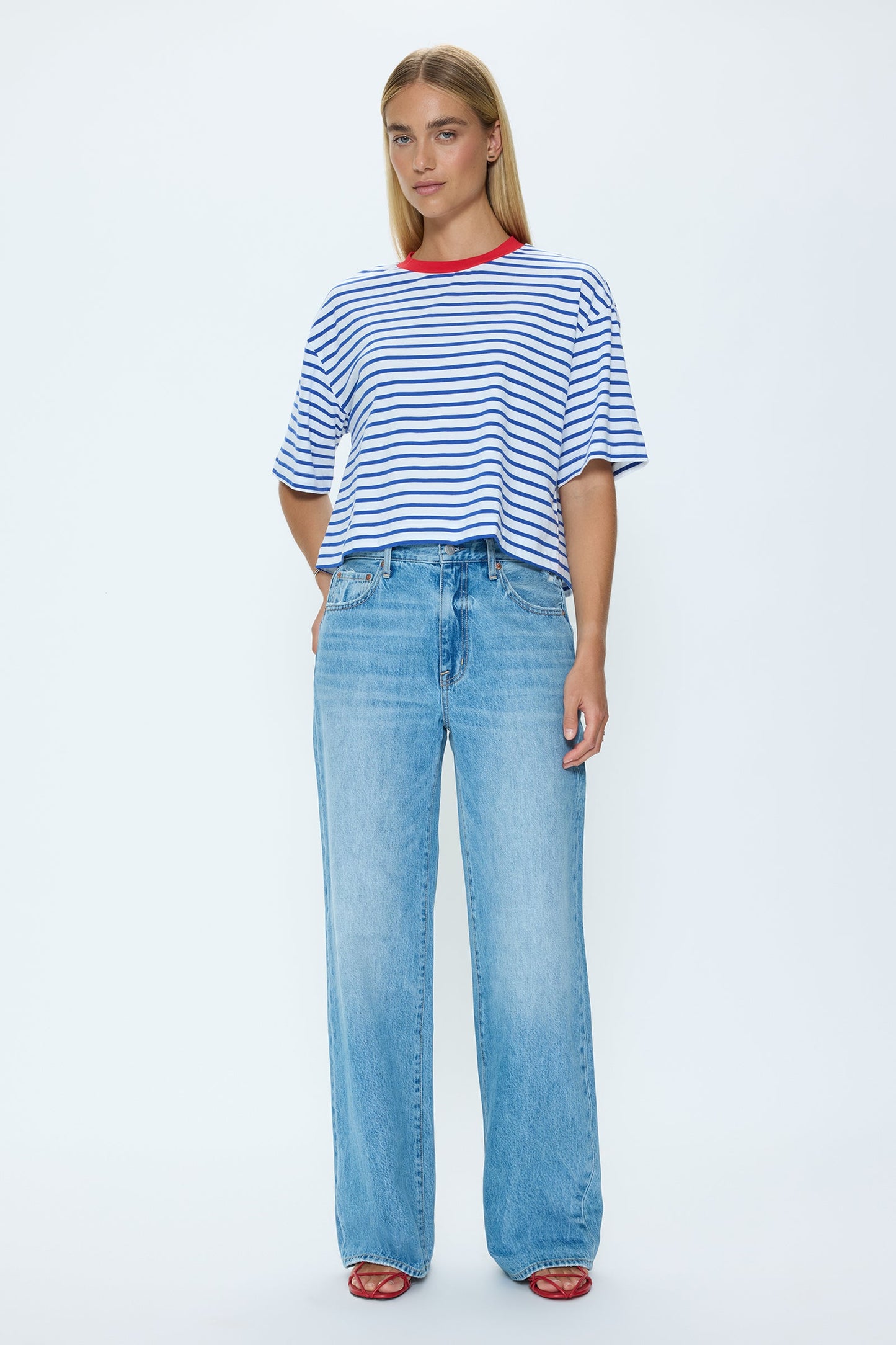 Allostudios Mae Cropped Tee - Sømandsrød