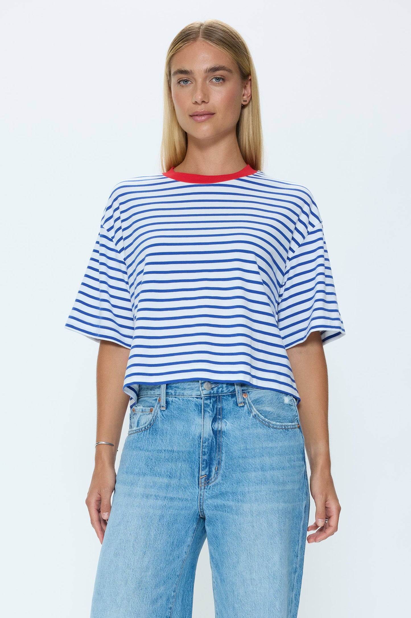 Allostudios Mae Cropped Tee - Sømandsrød