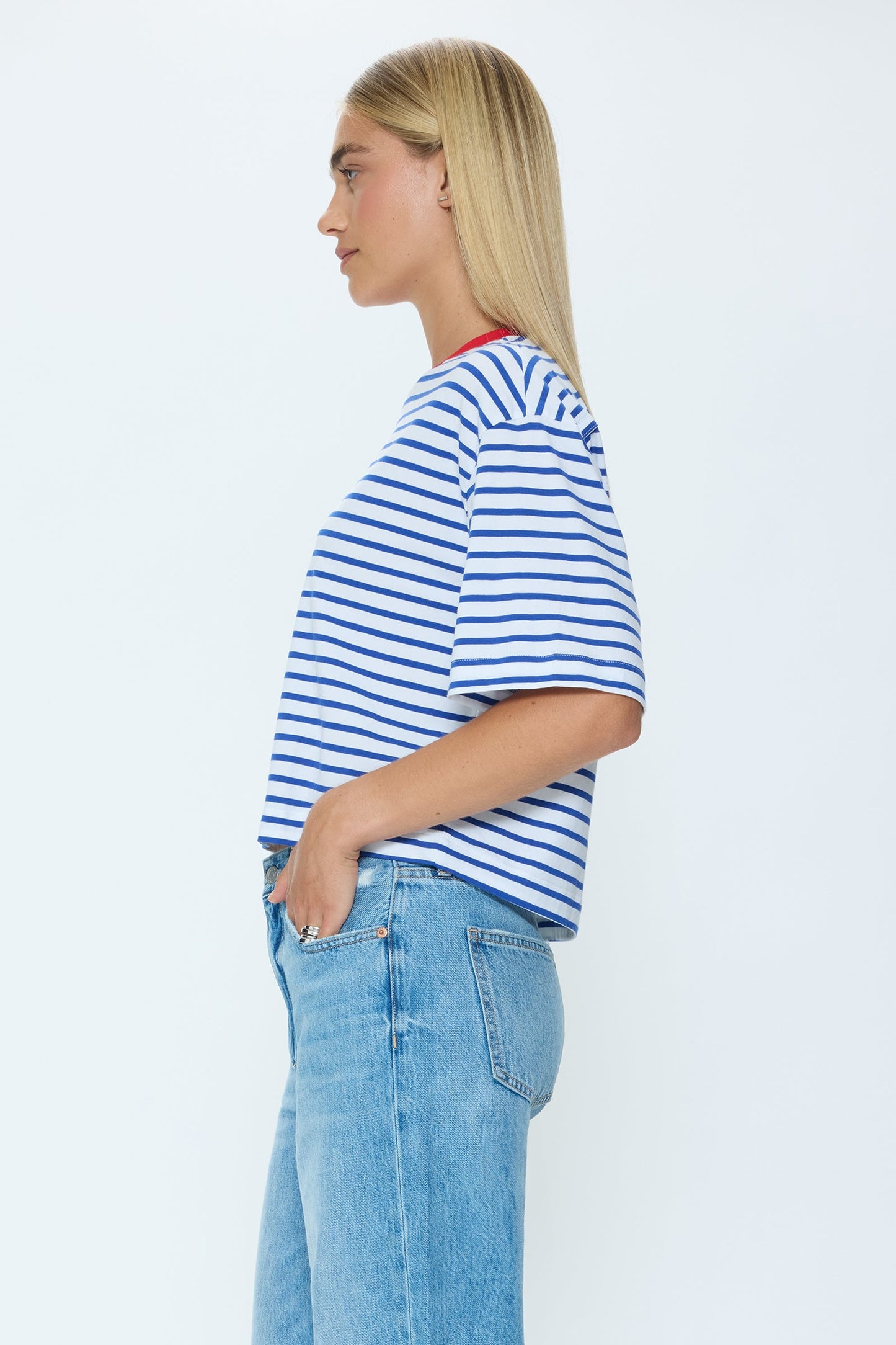 Allostudios Mae Cropped Tee - Sømandsrød