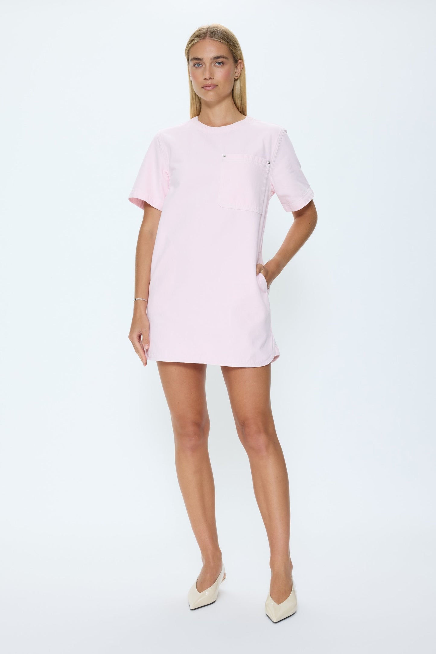 Allostudios – Remi Denim Dress - Blush