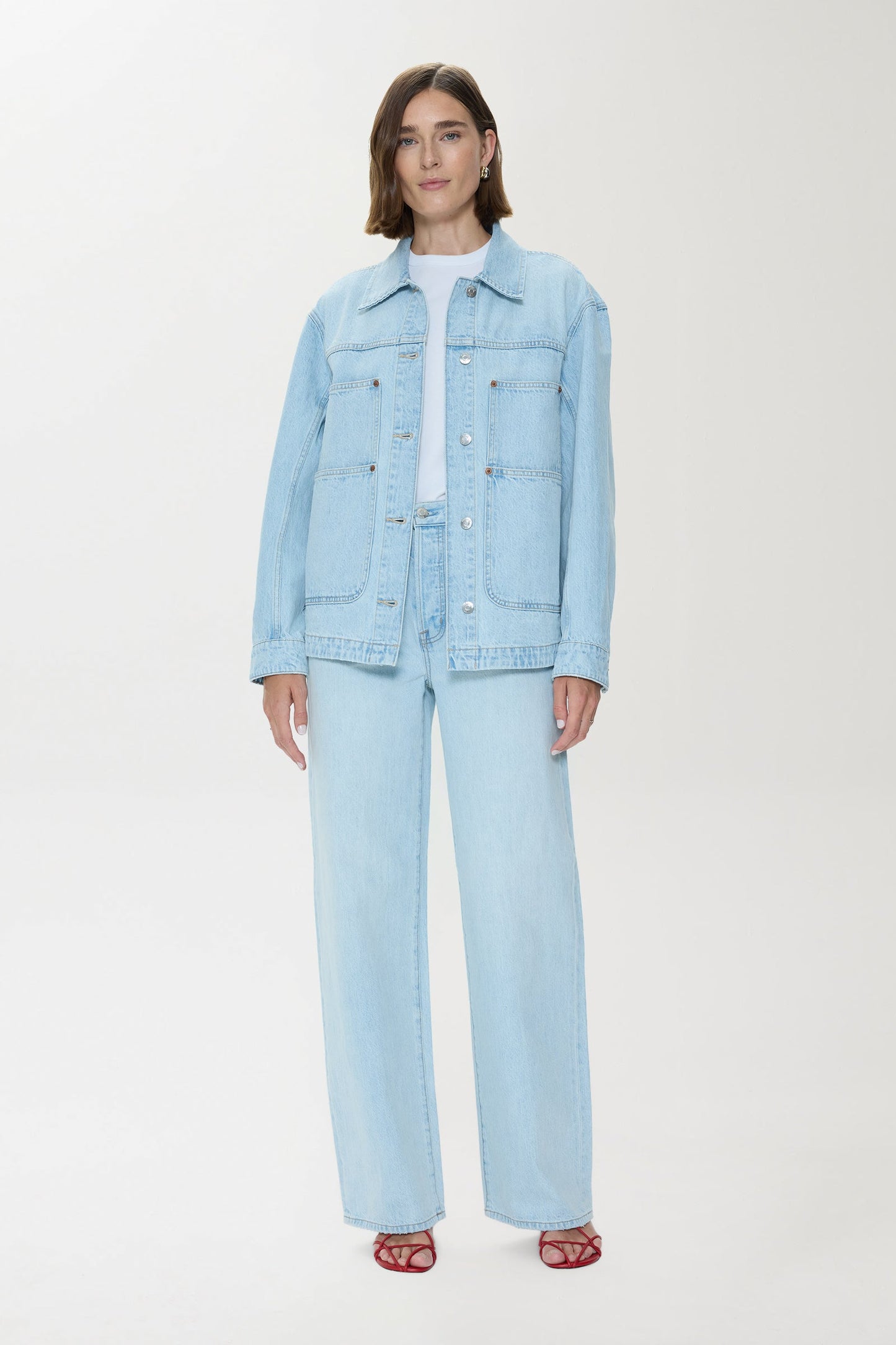 Allostudios – Karlee Chore Jakke - Lyseblå Denim