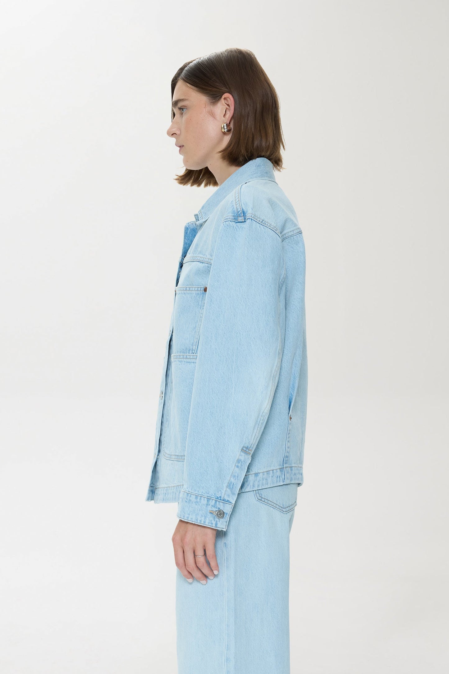 Allostudios – Karlee Chore Jakke - Lyseblå Denim