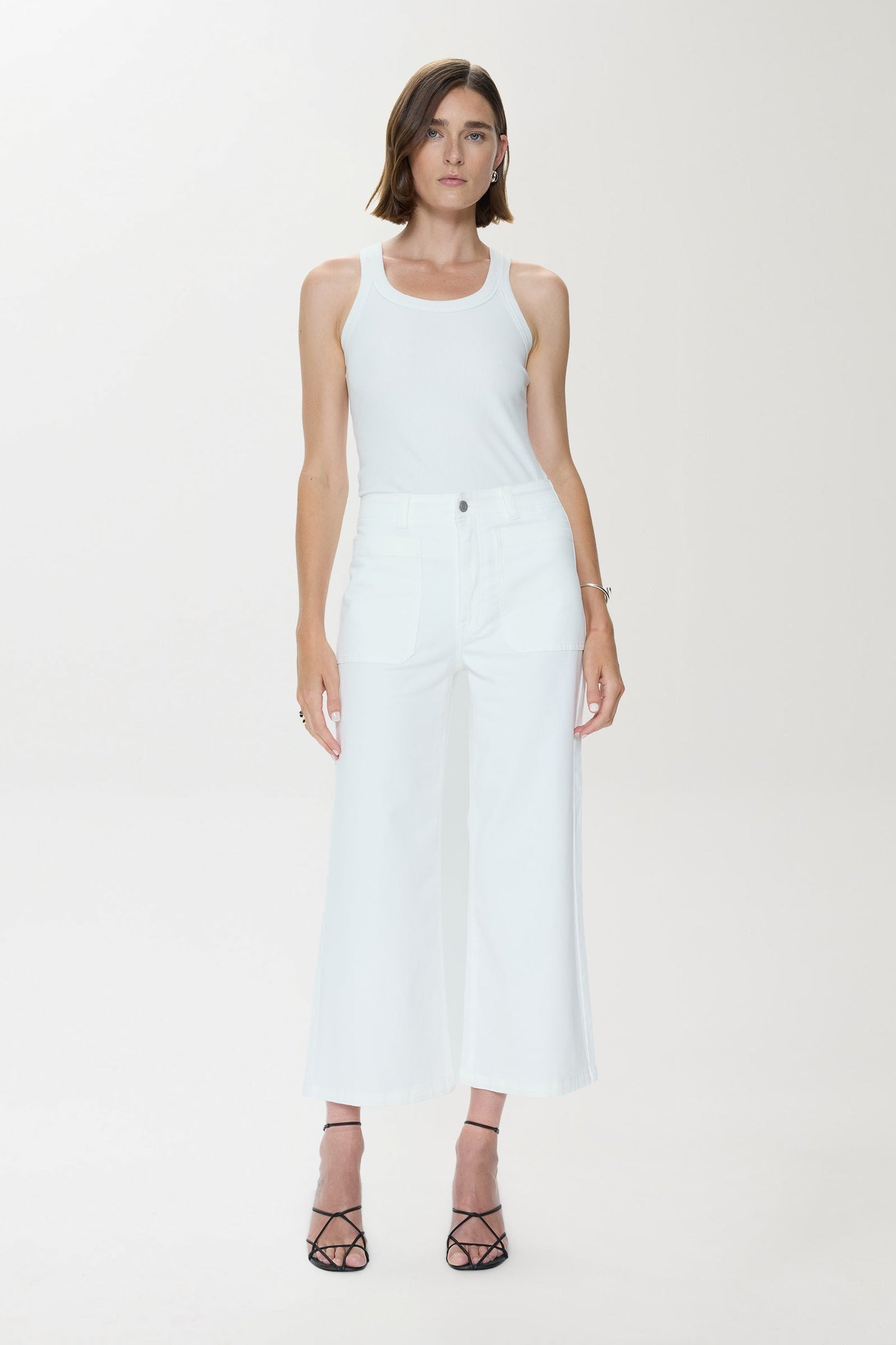 Allostudios – Zooey Utility Bukser med Patch Pockets - Hvid