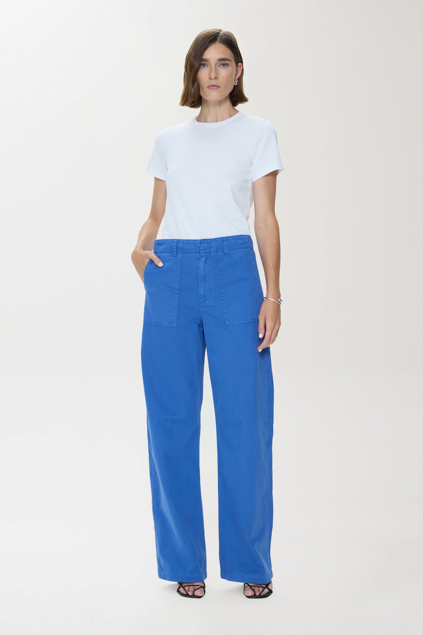 Allostudios Wren Relaxed Straight Utility Jeans - Himmelblå
