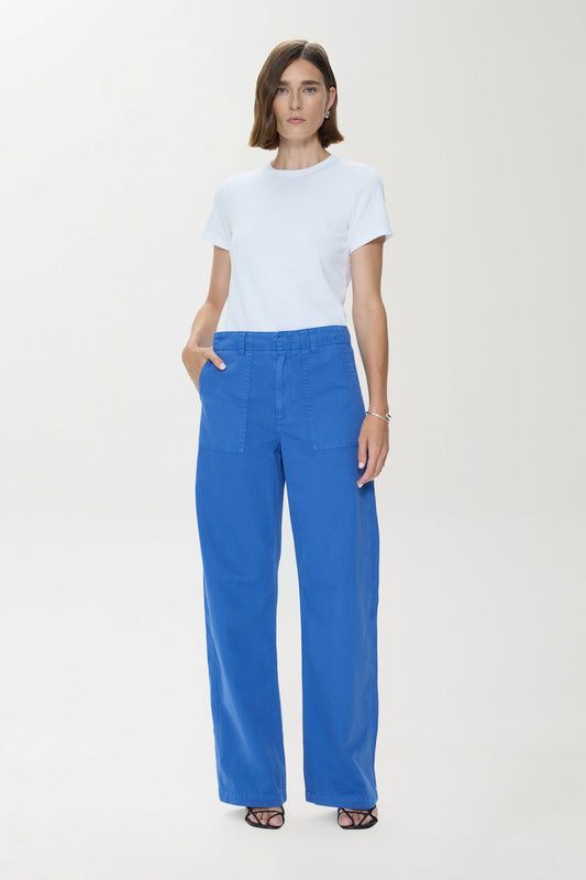 Allostudios Wren Relaxed Straight Utility Jeans - Himmelblå