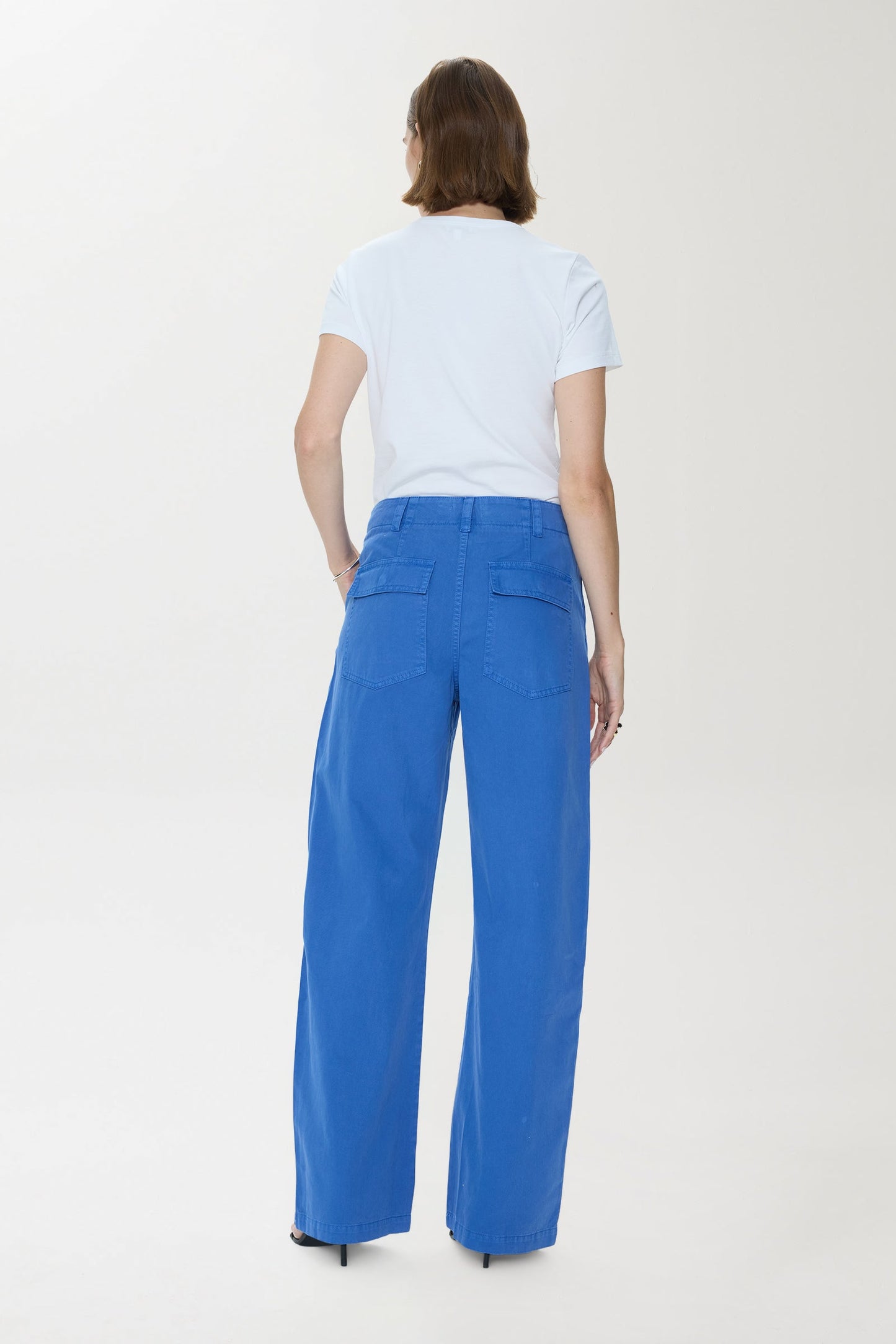 Allostudios Wren Relaxed Straight Utility Jeans - Himmelblå