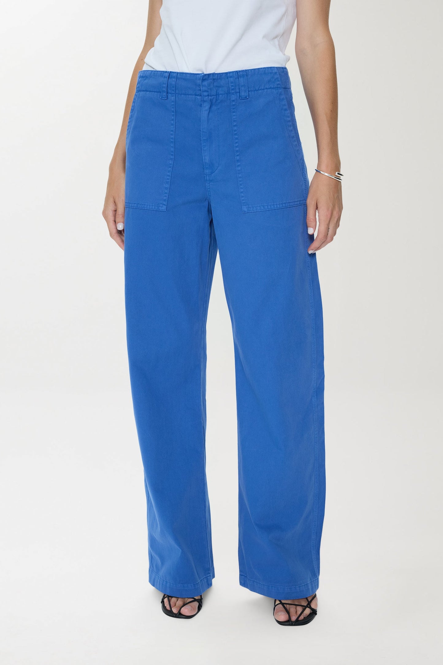 Allostudios Wren Relaxed Straight Utility Jeans - Himmelblå
