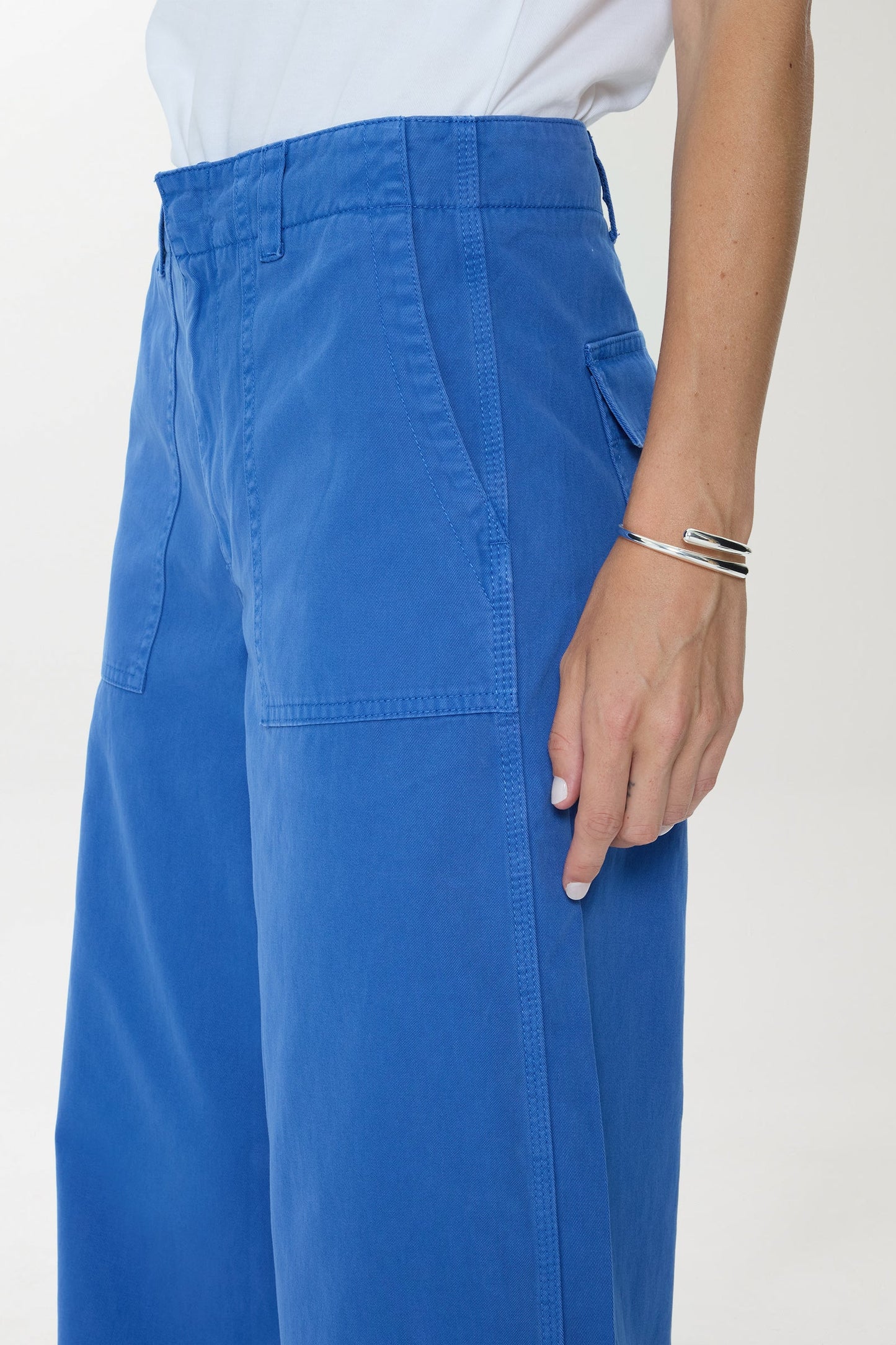 Allostudios Wren Relaxed Straight Utility Jeans - Himmelblå