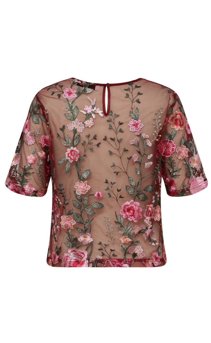 A-View Bluse - Fuschia - Bordeaux/Rose - allostudios