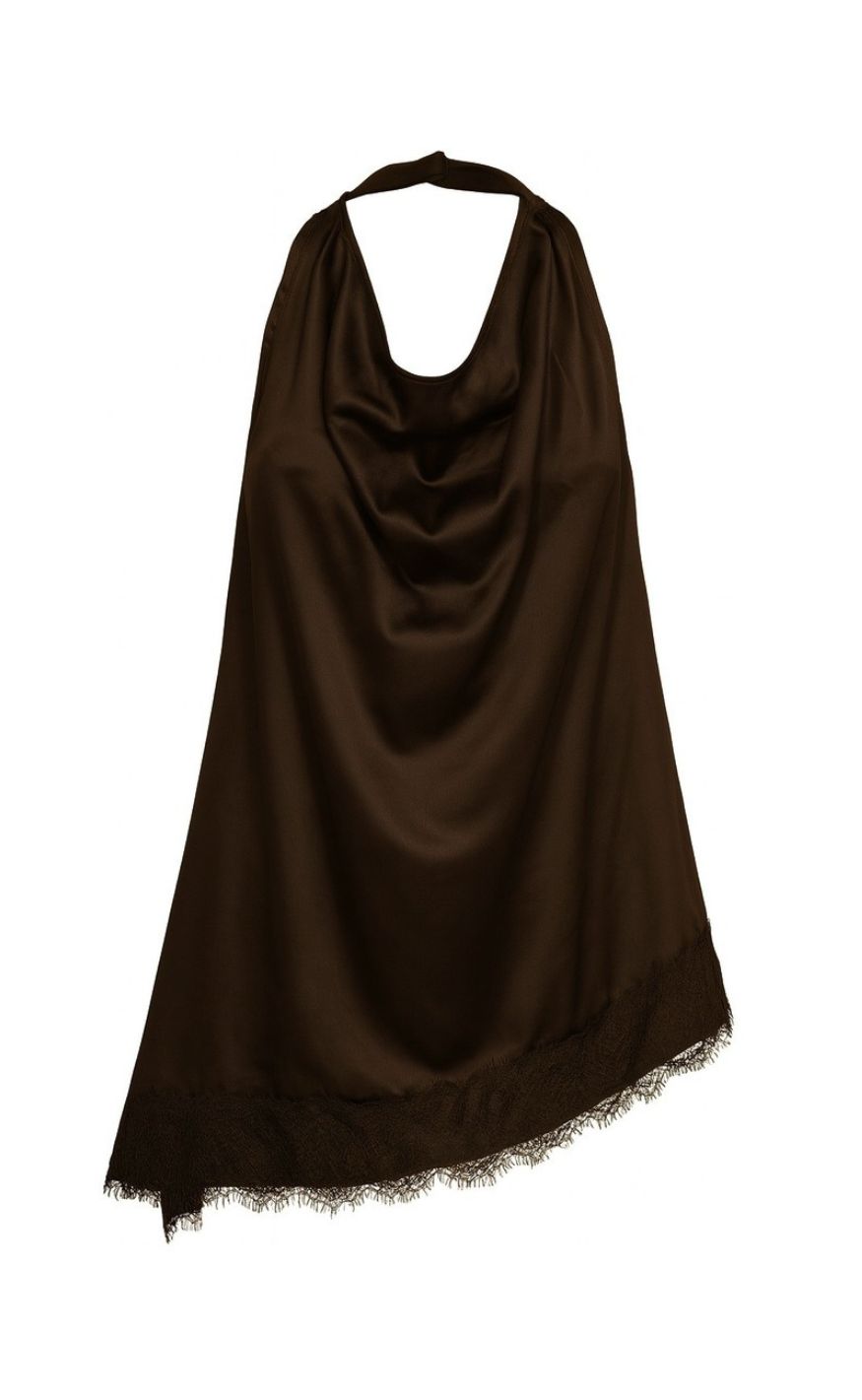 A-View Top - Katti Asymetric - Dark Brown - allostudios