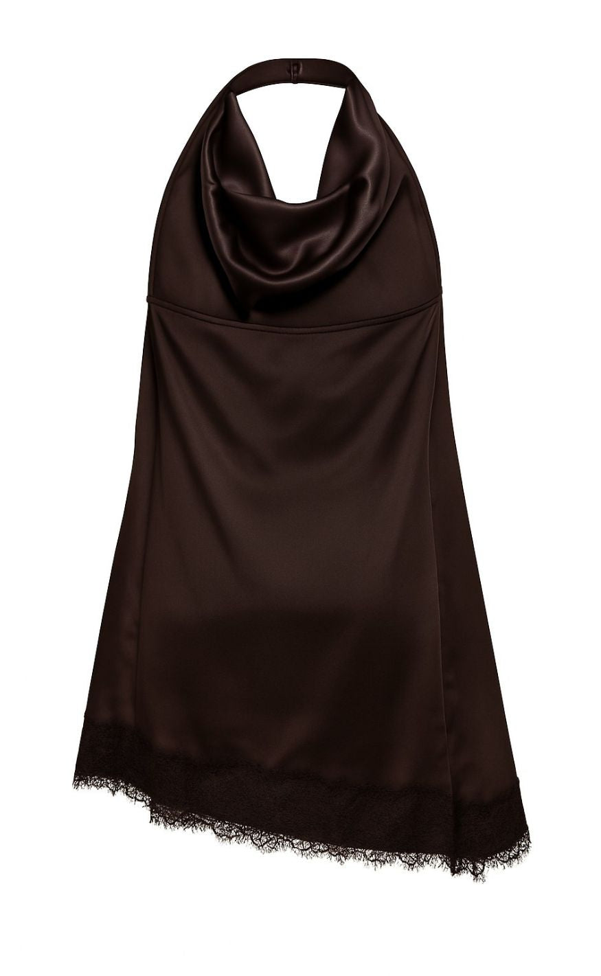 A-View Kjole - Katti Asymetric - Dark Brown - allostudios