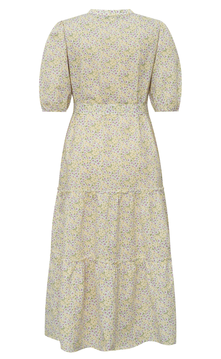 A-View Kjole - Kate V-neck - Lilac/Yellow - allostudios