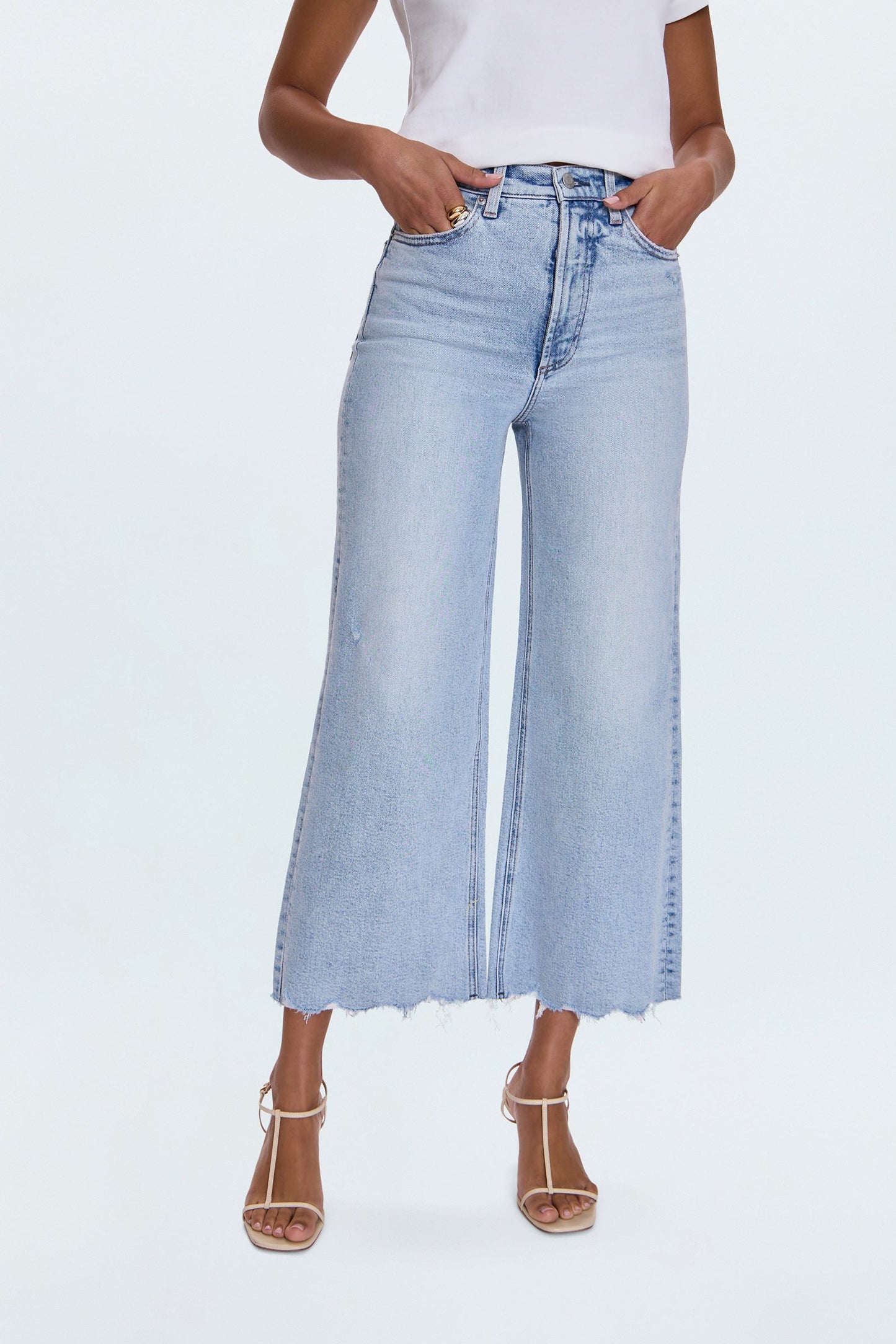 Allostudios – Petite Lana Højtaljede Ultra Wide Leg Jeans - Vintage Blå