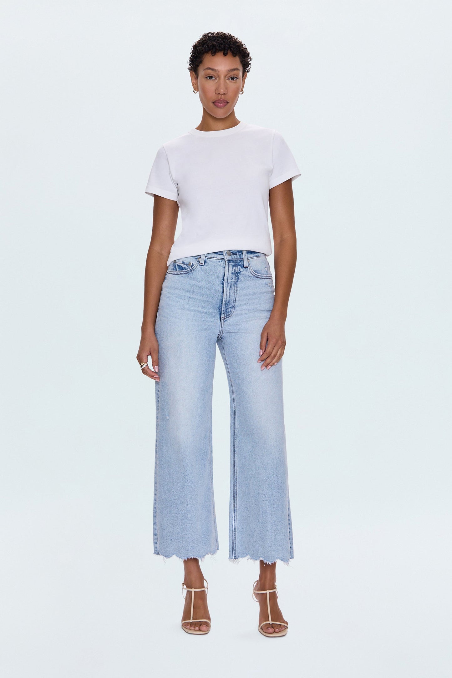Allostudios – Petite Lana Højtaljede Ultra Wide Leg Jeans - Vintage Blå