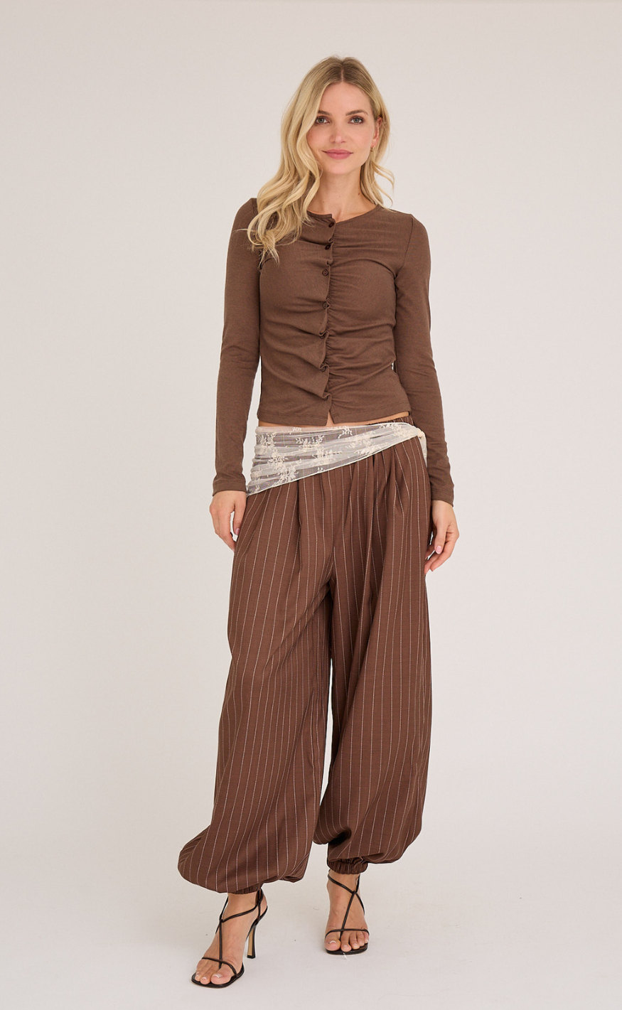 A-View Bluse - Alisia - Brown - allostudios
