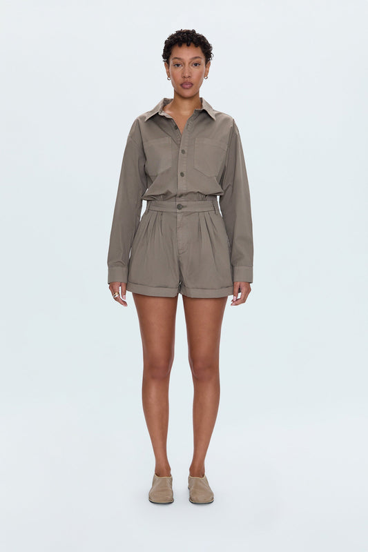 Allostudios – Archie Plisseret Romper - Soft Moss