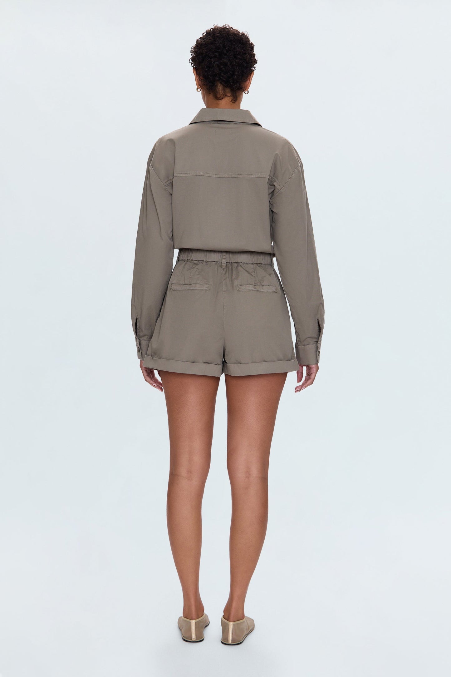 Allostudios – Archie Plisseret Romper - Soft Moss