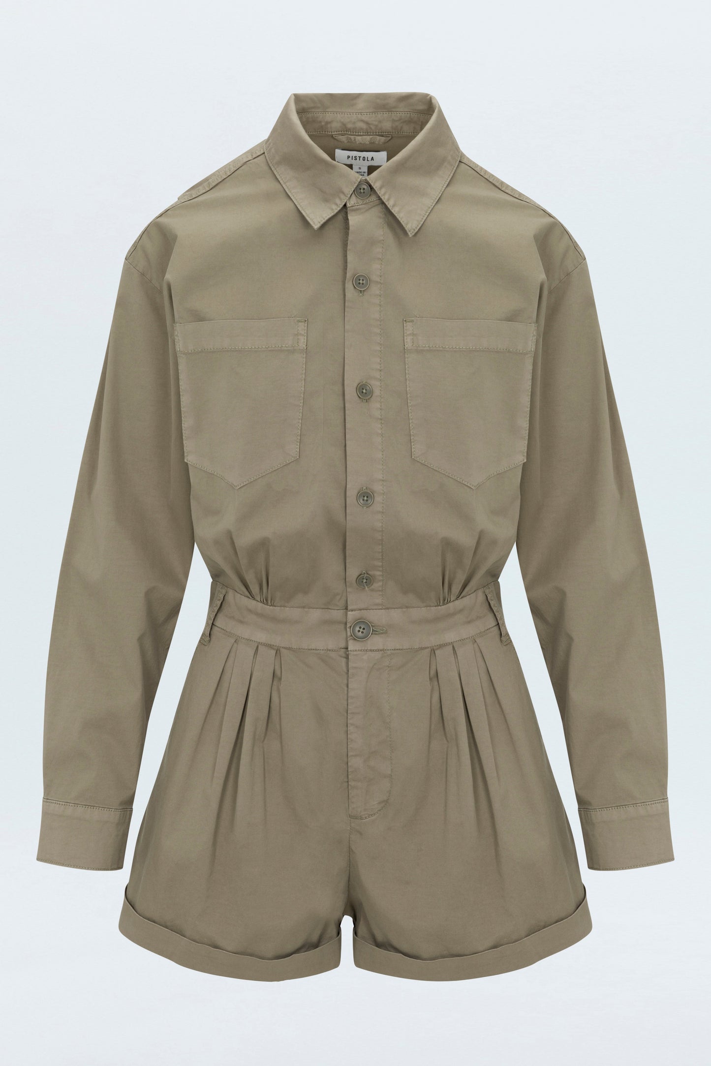 Allostudios – Archie Plisseret Romper - Soft Moss