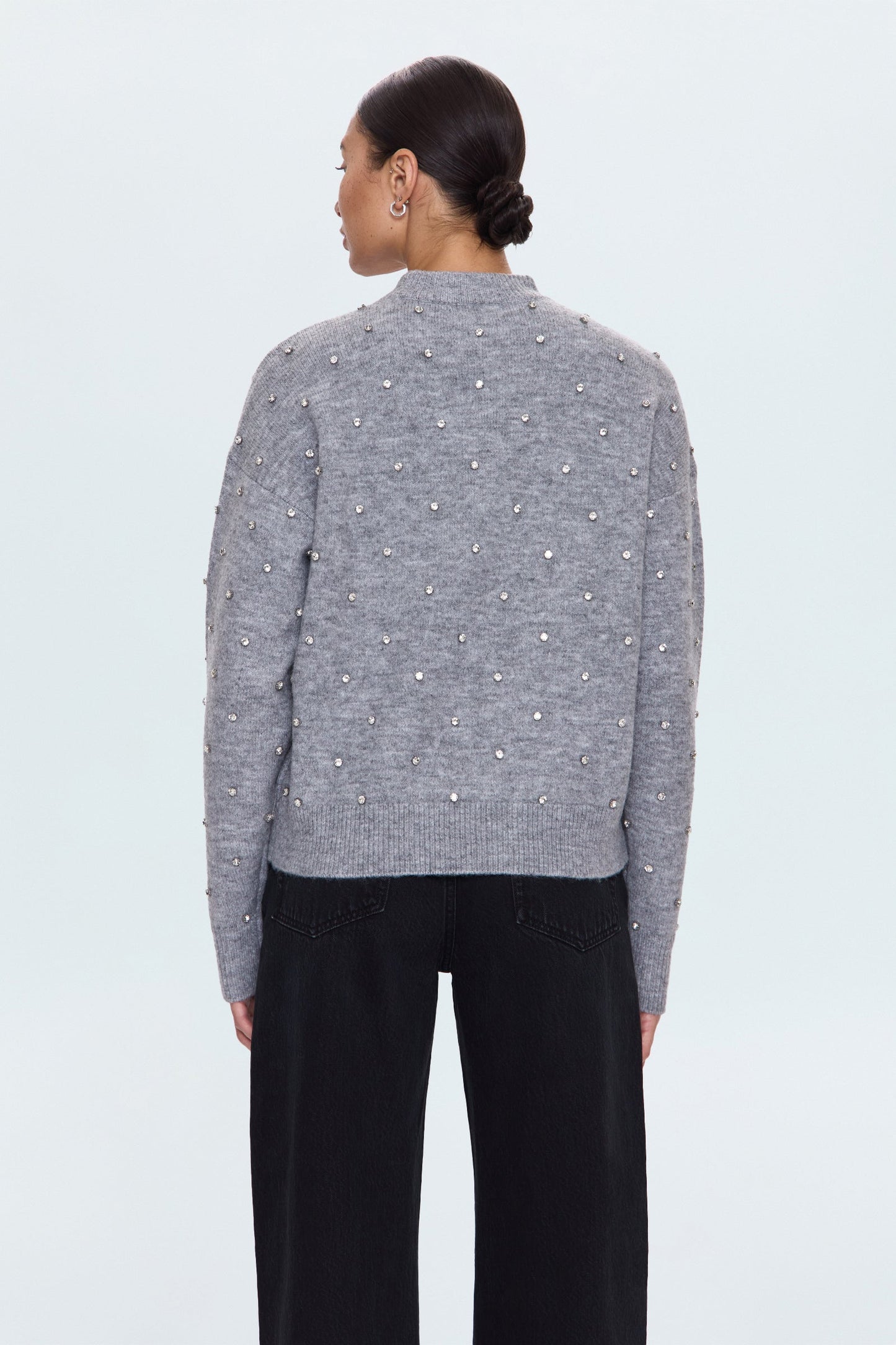 Allostudios – Aura Afslappet Crew Neck Sweater - Koksgrå Diamante