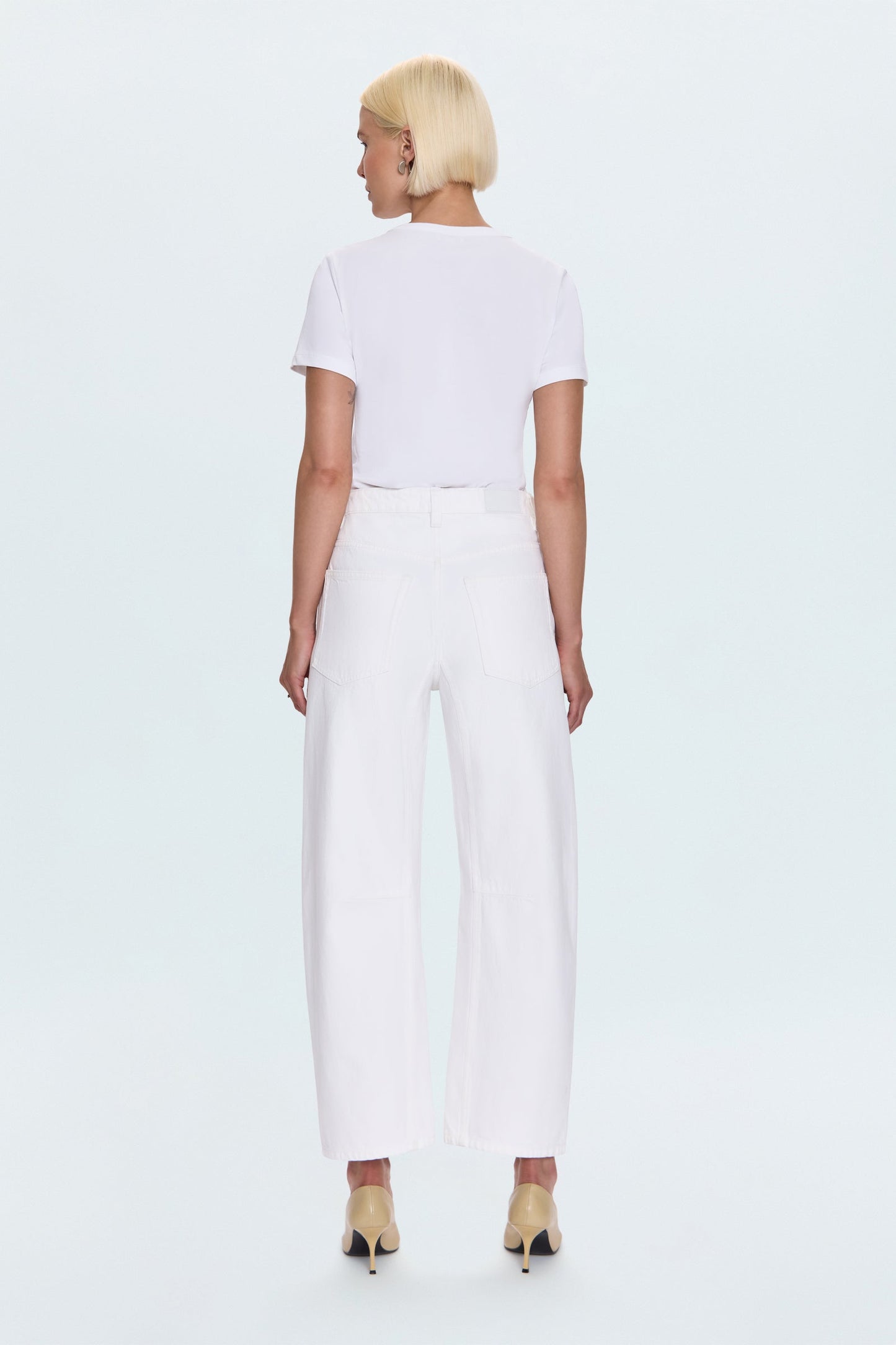 Allostudios – Beau Seamed Crescent Leg Jeans - Hvid Denim