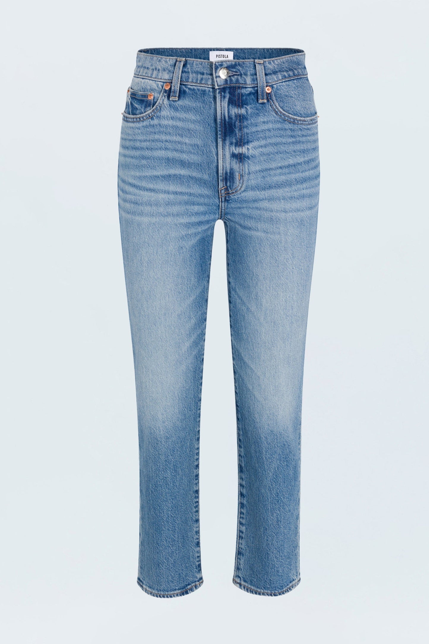 Allostudios – Bri Højtaljede Slim Straight Jeans - Mørk Blå