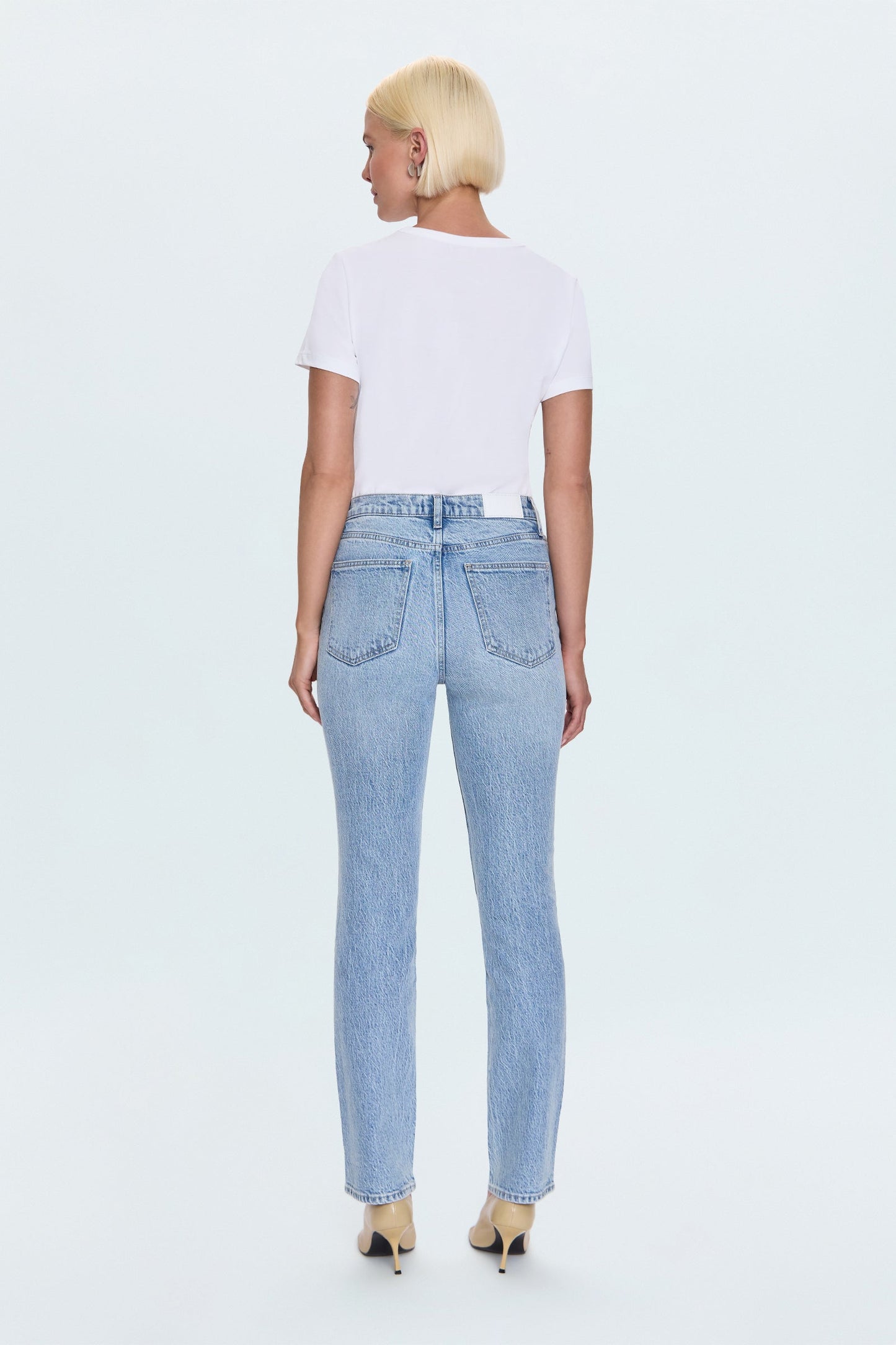 Allostudios – Bri Højtaljede Slim Straight Jeans - Lys Blå
