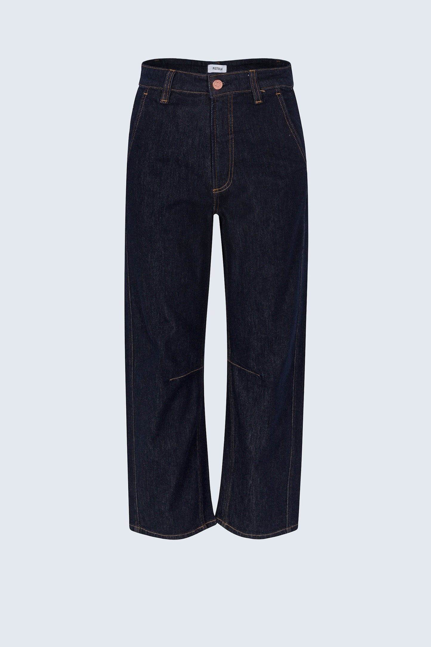 Allostudios – Beau Seamed Crescent Jeans - Mørk Marineblå Denim