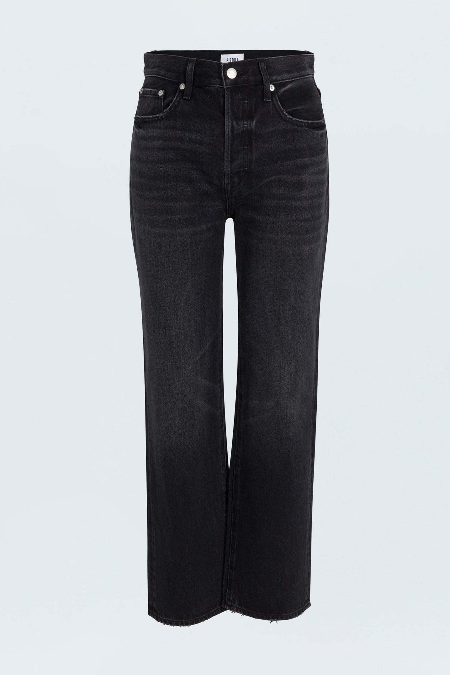 Allostudios – Cassie Højtaljede Straight Jeans - Koksgrå Denim