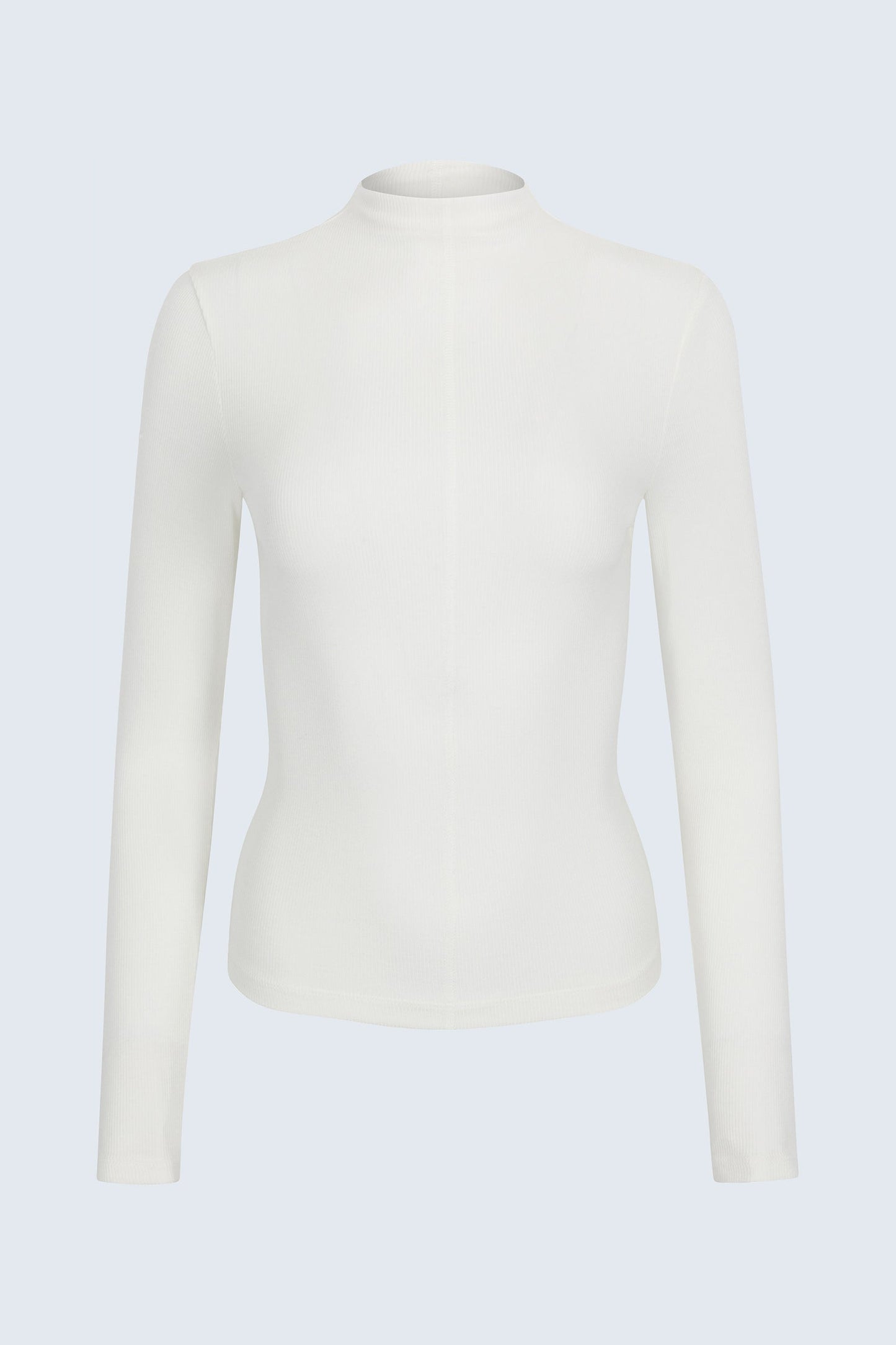 Allostudios – Dara Langærmet Funnel Neck Top - Natur