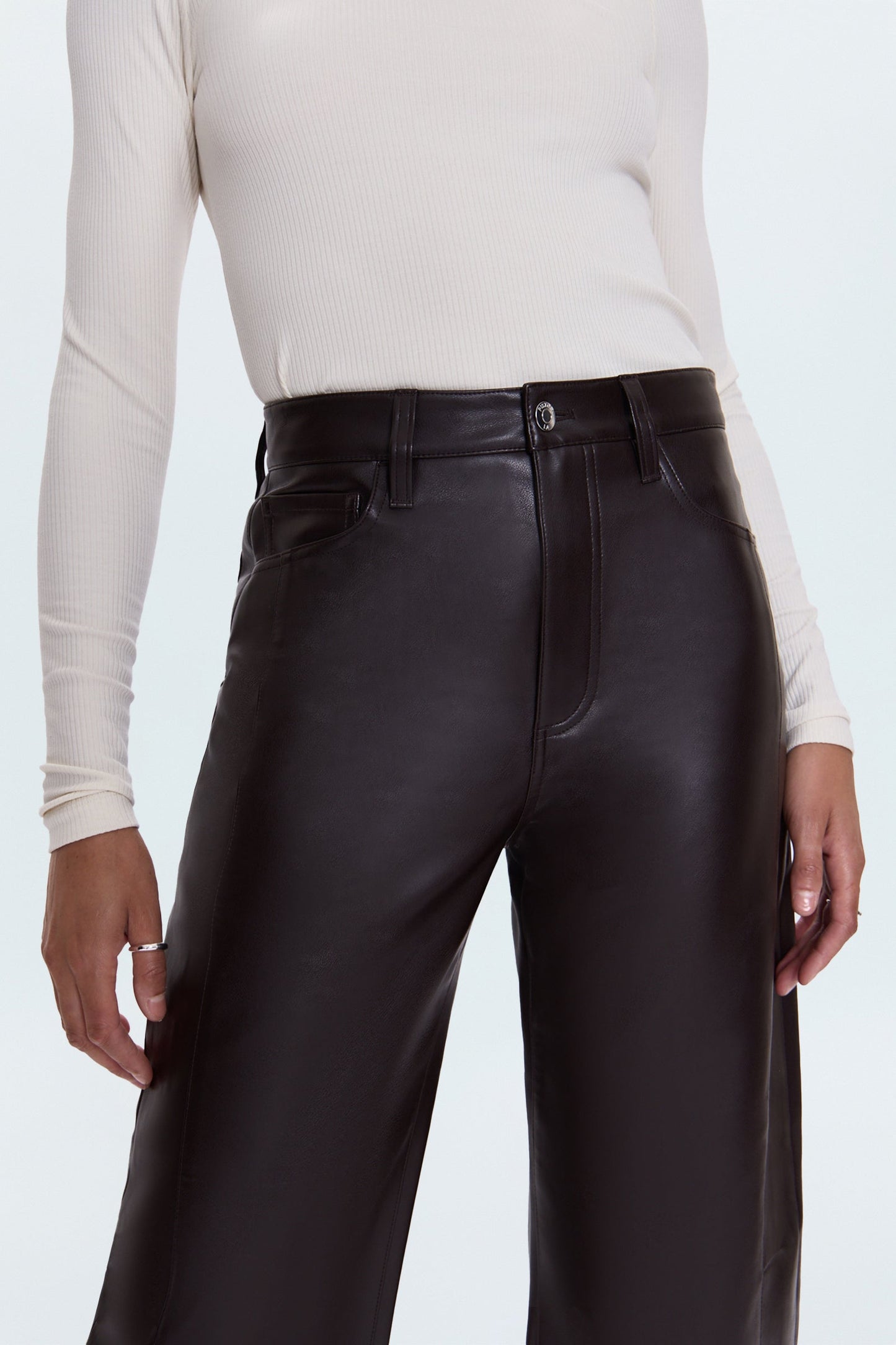 Allostudios – Eli Højtaljede Barrel Jeans - Dyb Brun Denim