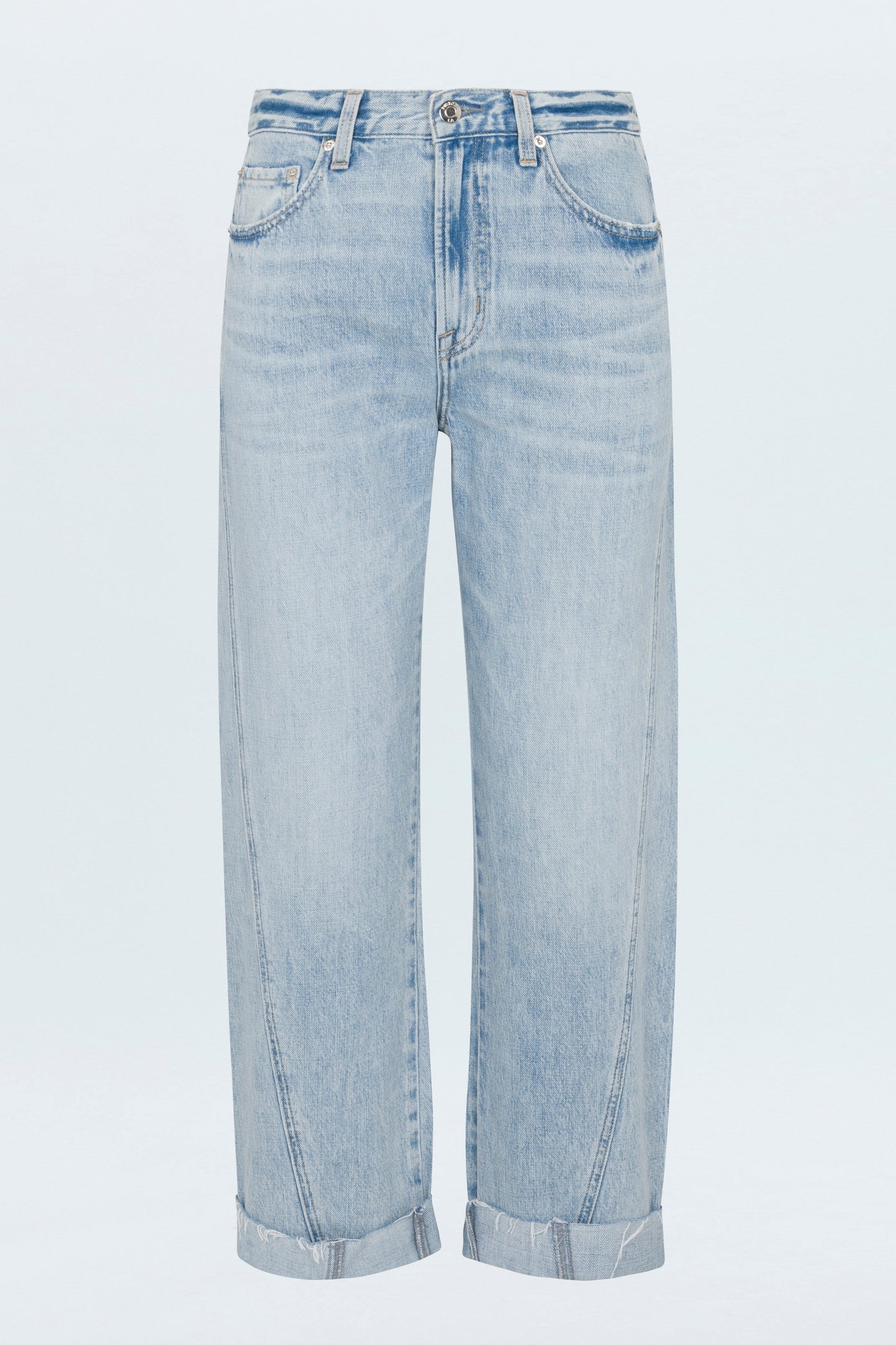 Allostudios – Kacey Mid Rise Cuffed Boyfriend - Berkeley Blue Denim