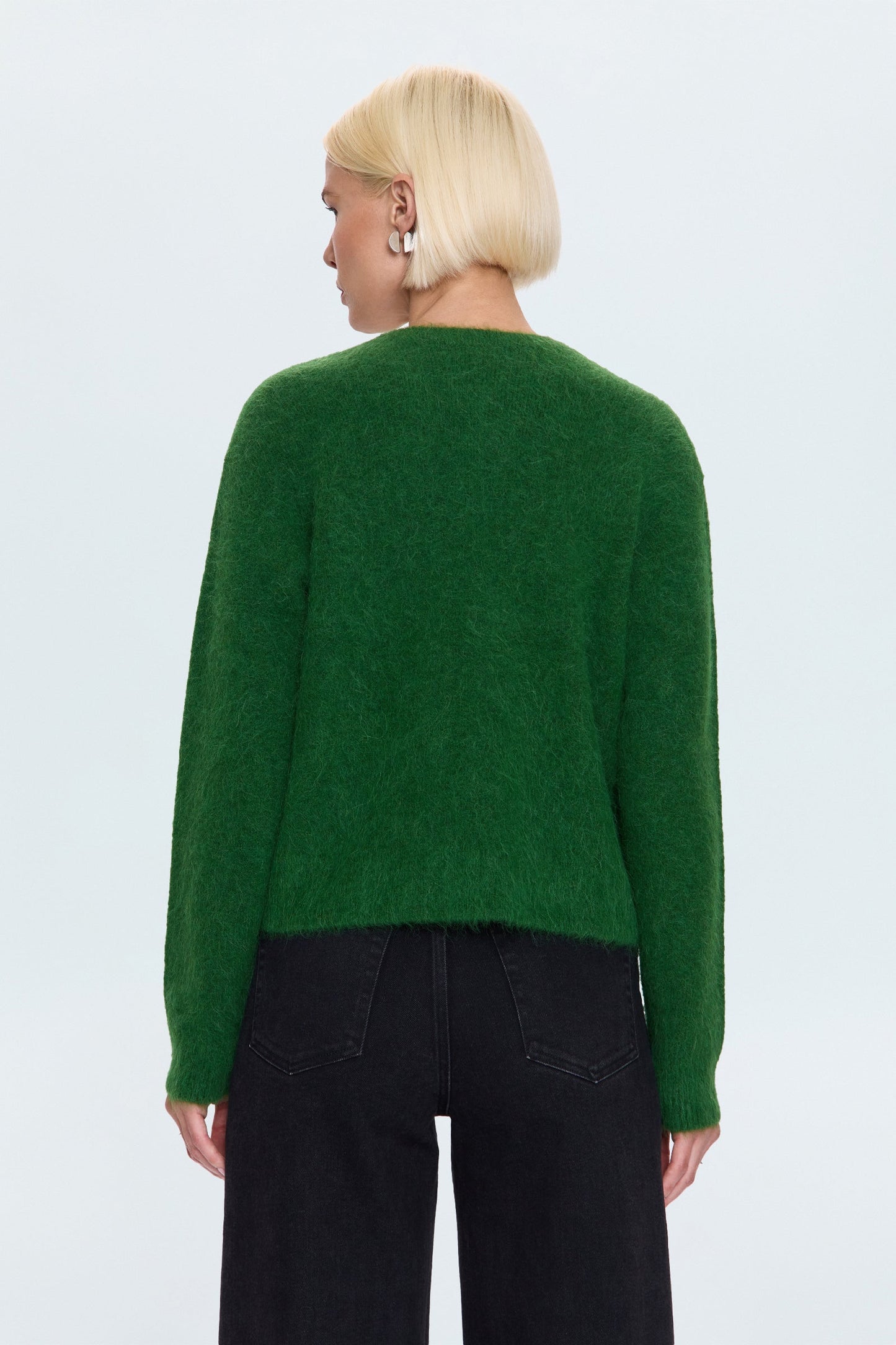 Allostudios – Kit V-Hals Langærmet Pullover Sweater - Wintergreen