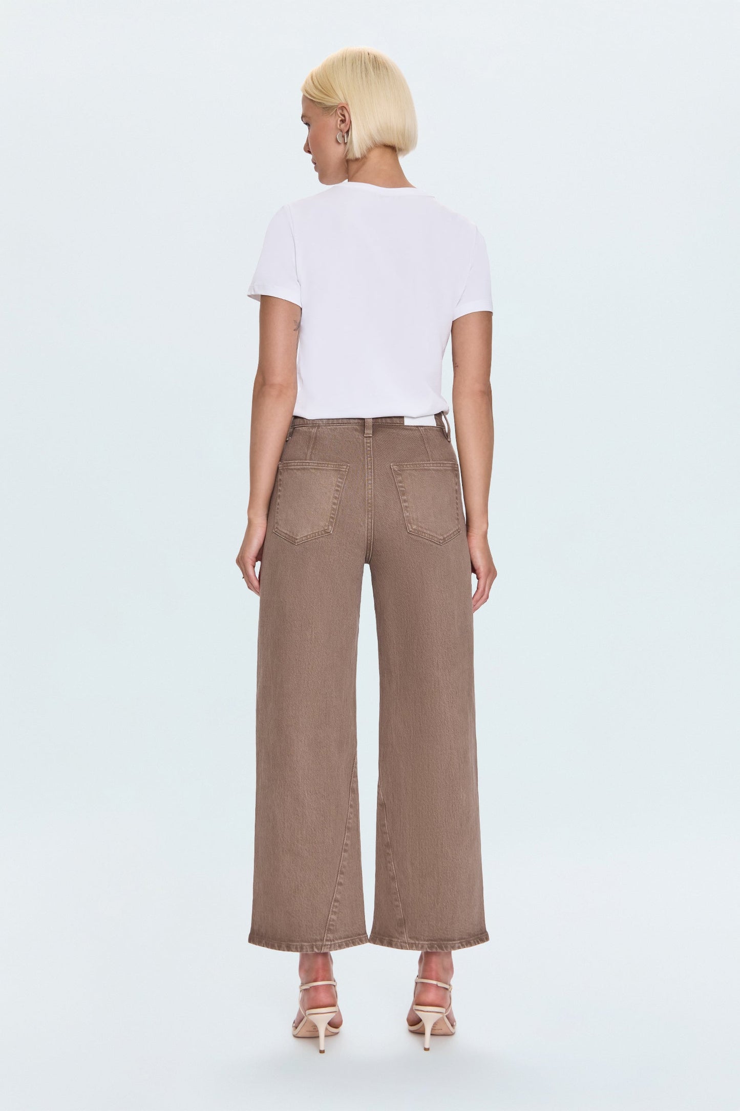 Allostudios – Kyra Højtaljede Bowed Ankle Jeans - Varm Brun