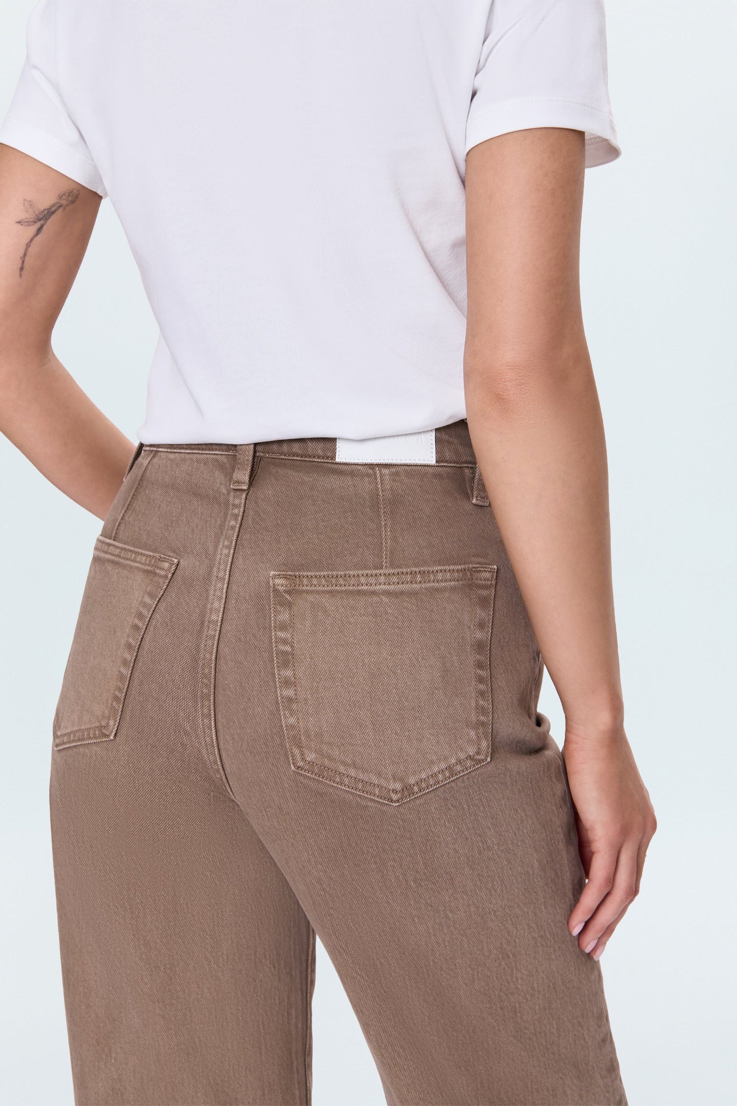Allostudios – Kyra Højtaljede Bowed Ankle Jeans - Varm Brun